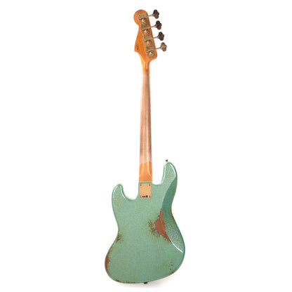 Fender Custom Shop 1960 Jazz Bass Heavy Relic Aged Sea Foam Green Sparkle w/Painted Headcap & Gold Hardware Bass Guitars / 4-String