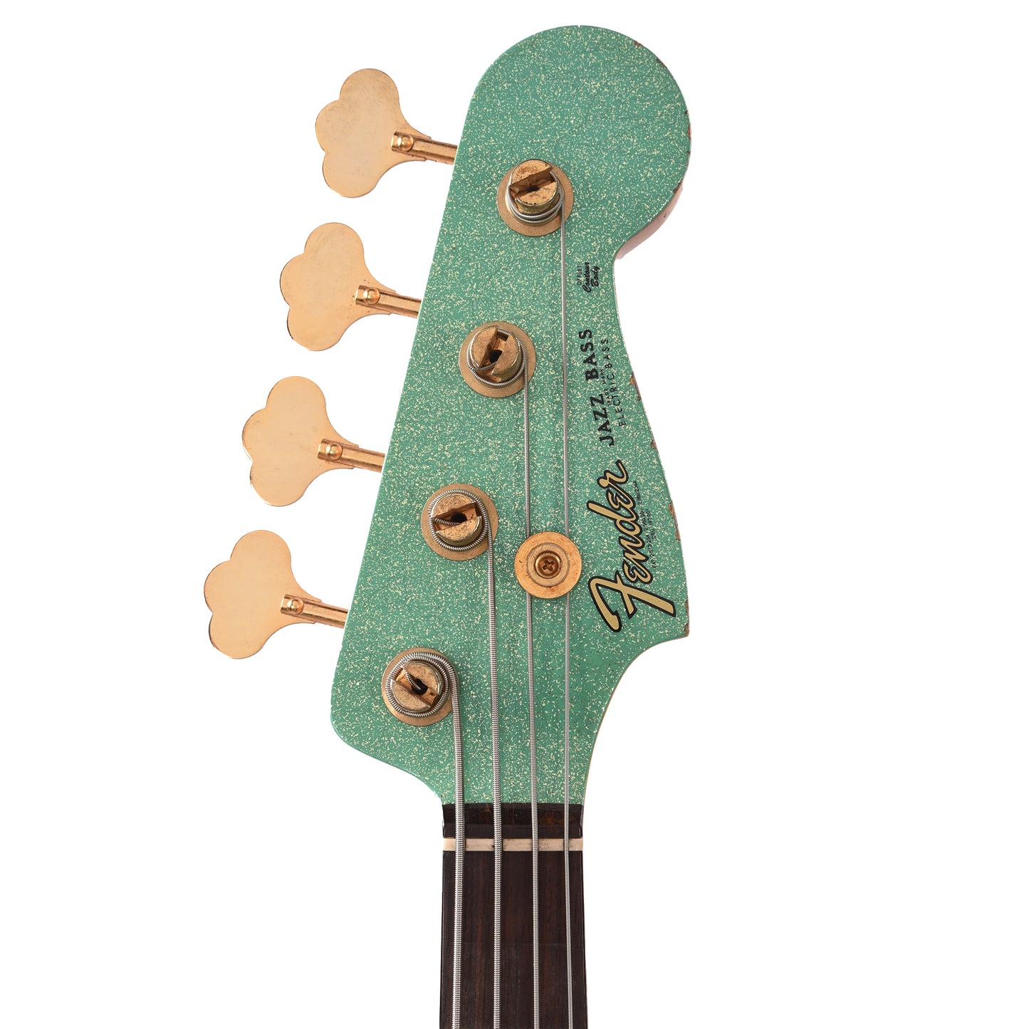 Fender Custom Shop 1960 Jazz Bass Heavy Relic Aged Sea Foam Green Sparkle w/Painted Headcap & Gold Hardware Bass Guitars / 4-String