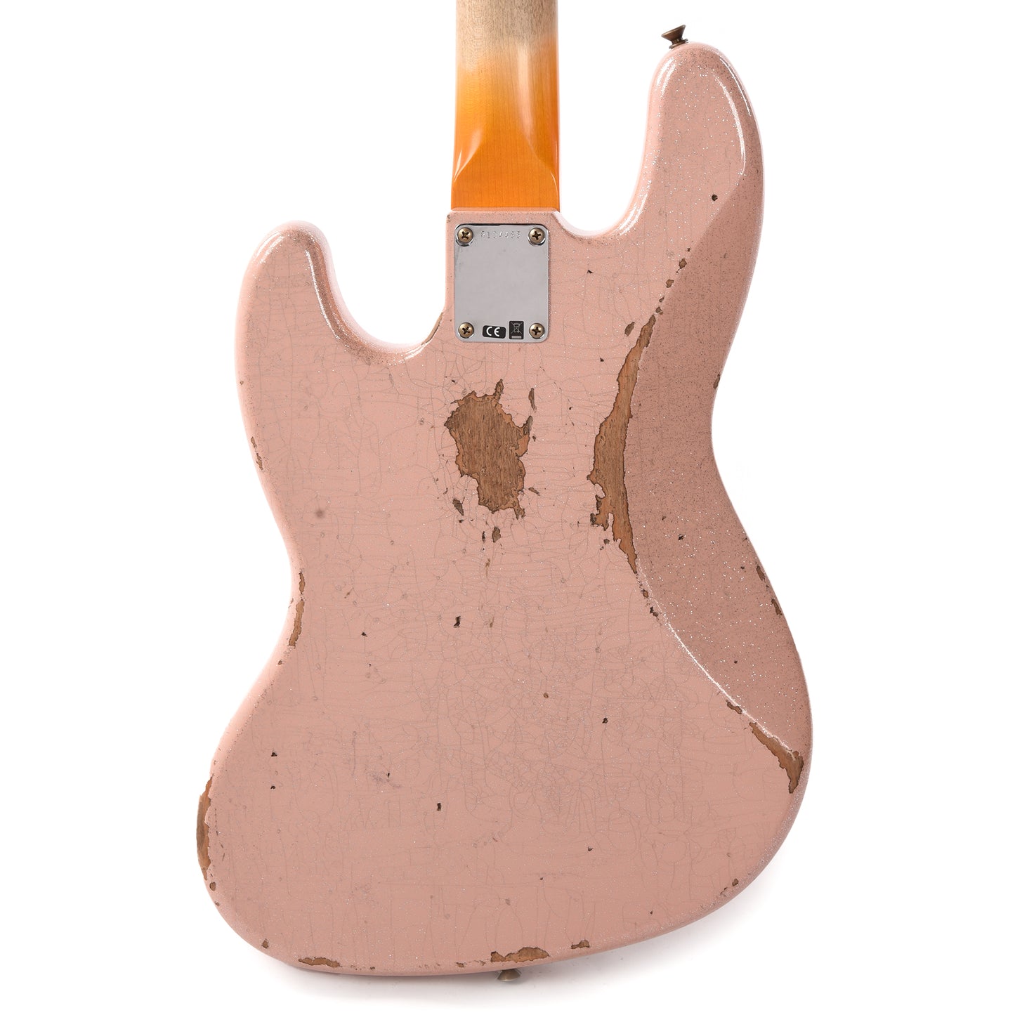 Fender Custom Shop 1960 Jazz Bass Heavy Relic Aged Shell Pink Sparkle w/Painted Headcap Bass Guitars / 4-String