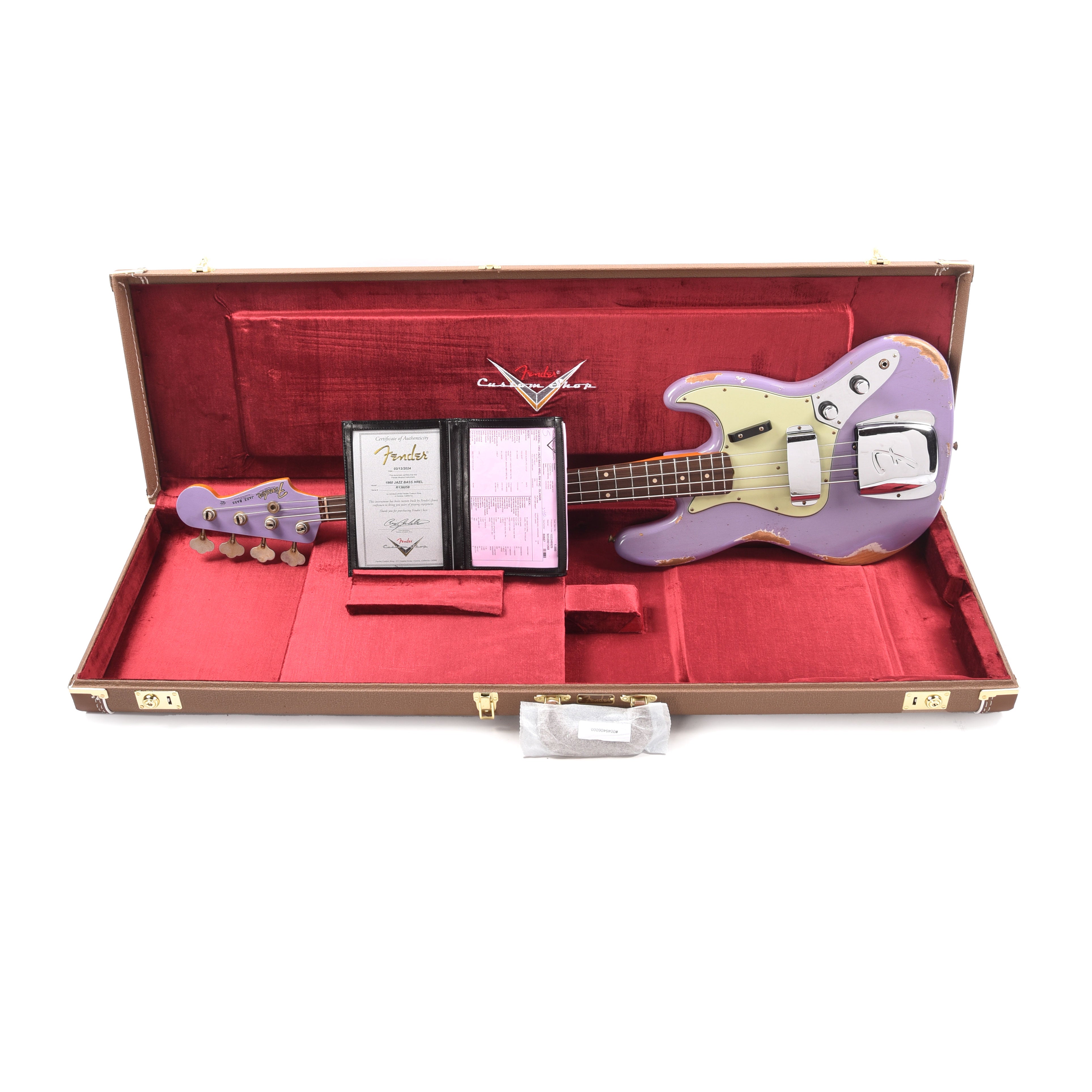 Fender Custom Shop 1960 Jazz Bass Heavy Relic Dirty Lavender w/Painted Headcap Bass Guitars / 4-String