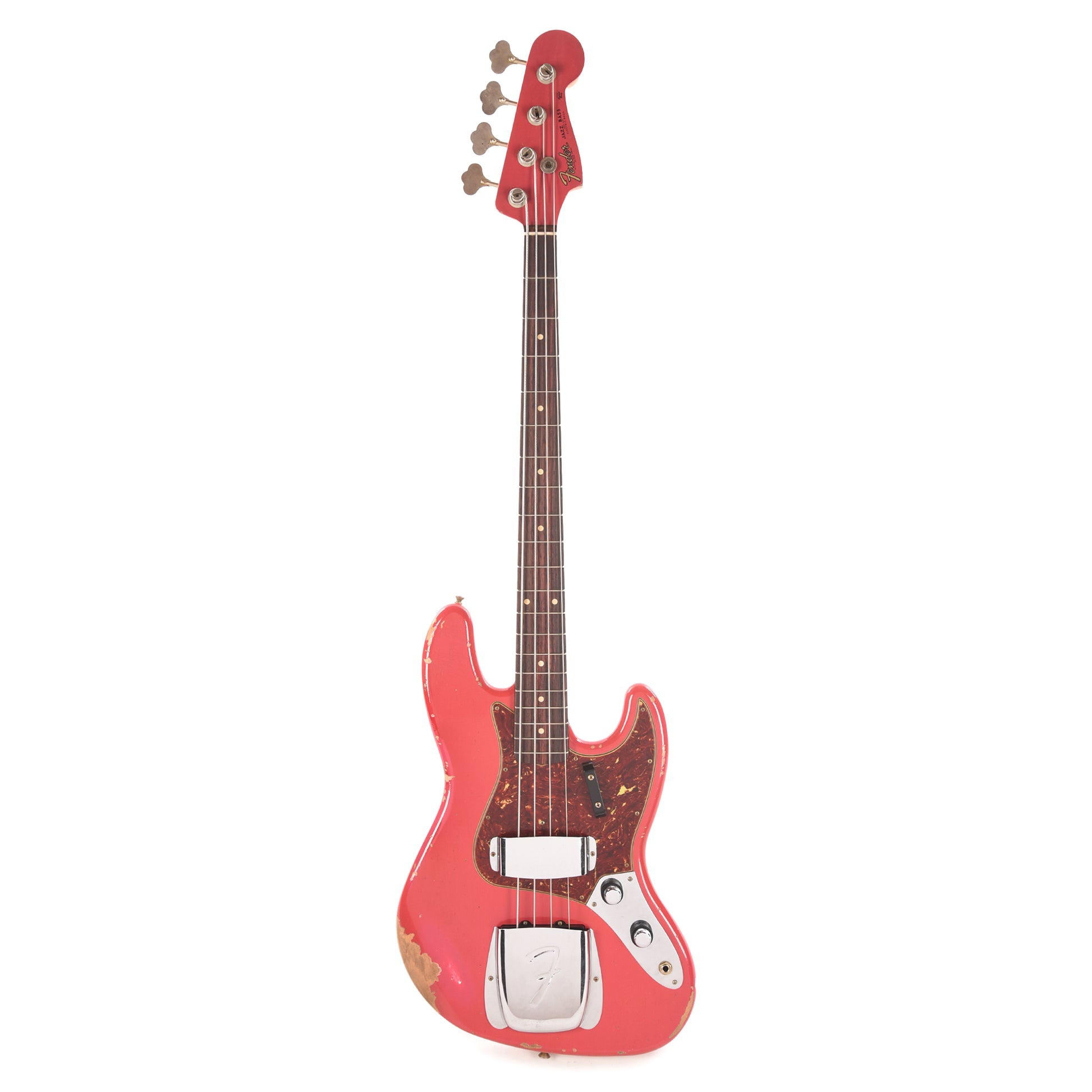 Fender Custom Shop 1960 Jazz Bass Heavy Relic Super Dirty/Super Aged Dakota Red w/Painted Headcap Bass Guitars / 4-String