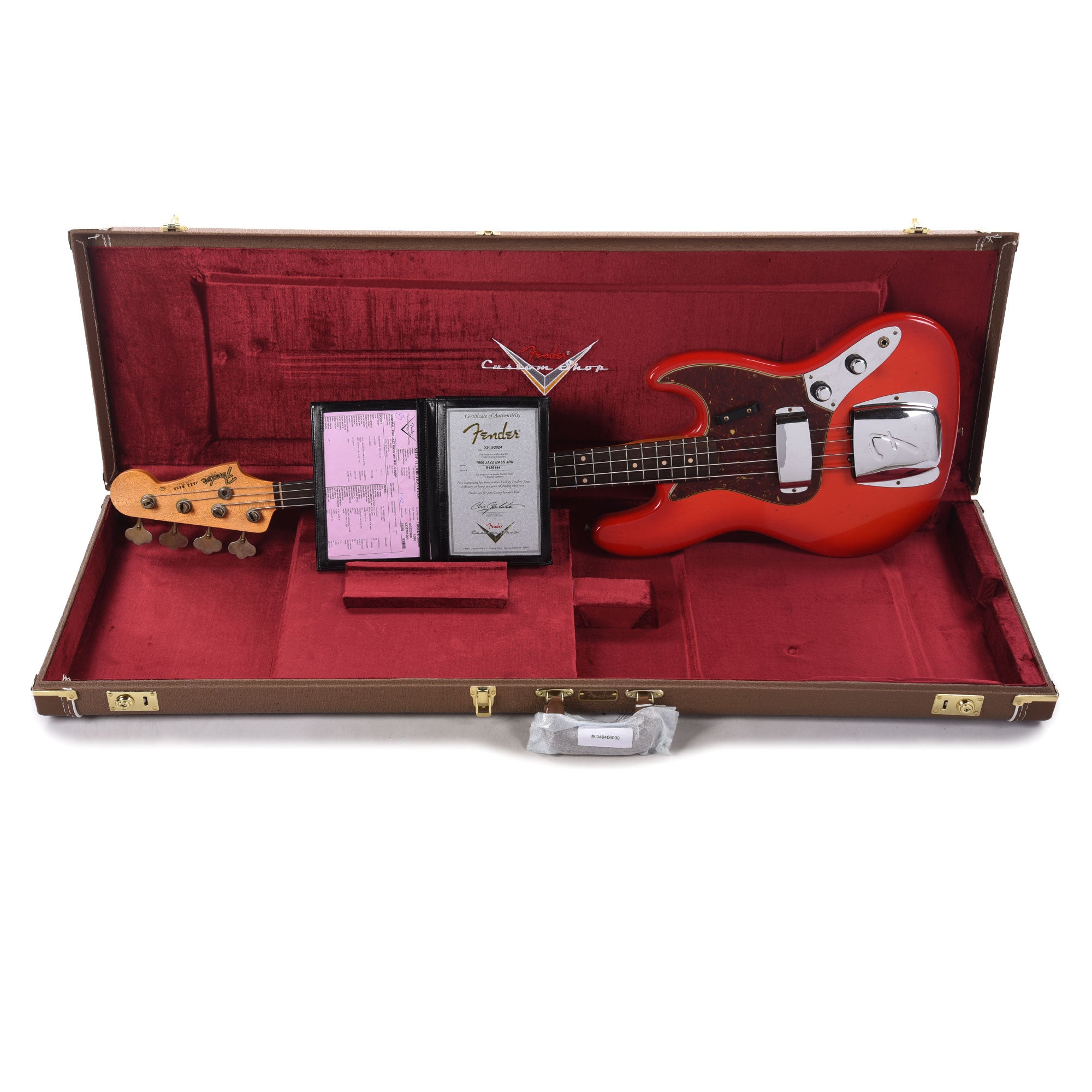 Fender Custom Shop 1960 Jazz Bass Journeyman Relic Cadmium Orange w/Candy Tangerine Burst Bass Guitars / 4-String