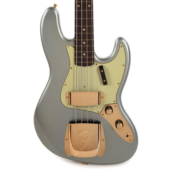 Fender Custom Shop 1960 Jazz Bass Journeyman Relic Super Aged Blue Ice Metallic w/Painted Headcap Bass Guitars / 4-String