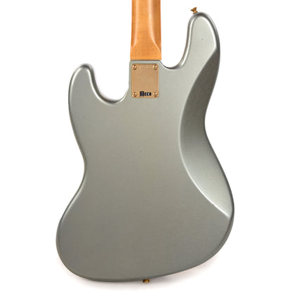 Fender Custom Shop 1960 Jazz Bass Journeyman Relic Super Aged Blue Ice Metallic w/Painted Headcap Bass Guitars / 4-String