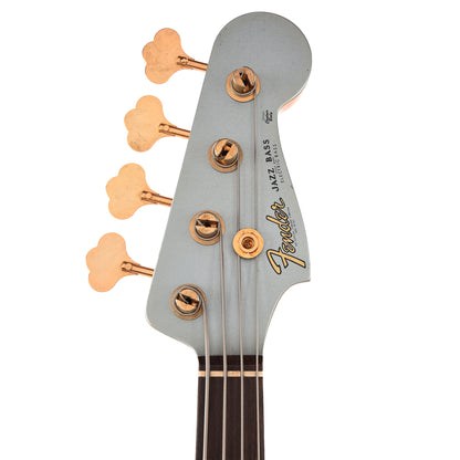 Fender Custom Shop 1960 Jazz Bass Journeyman Relic Super Aged Blue Ice Metallic w/Painted Headcap Bass Guitars / 4-String