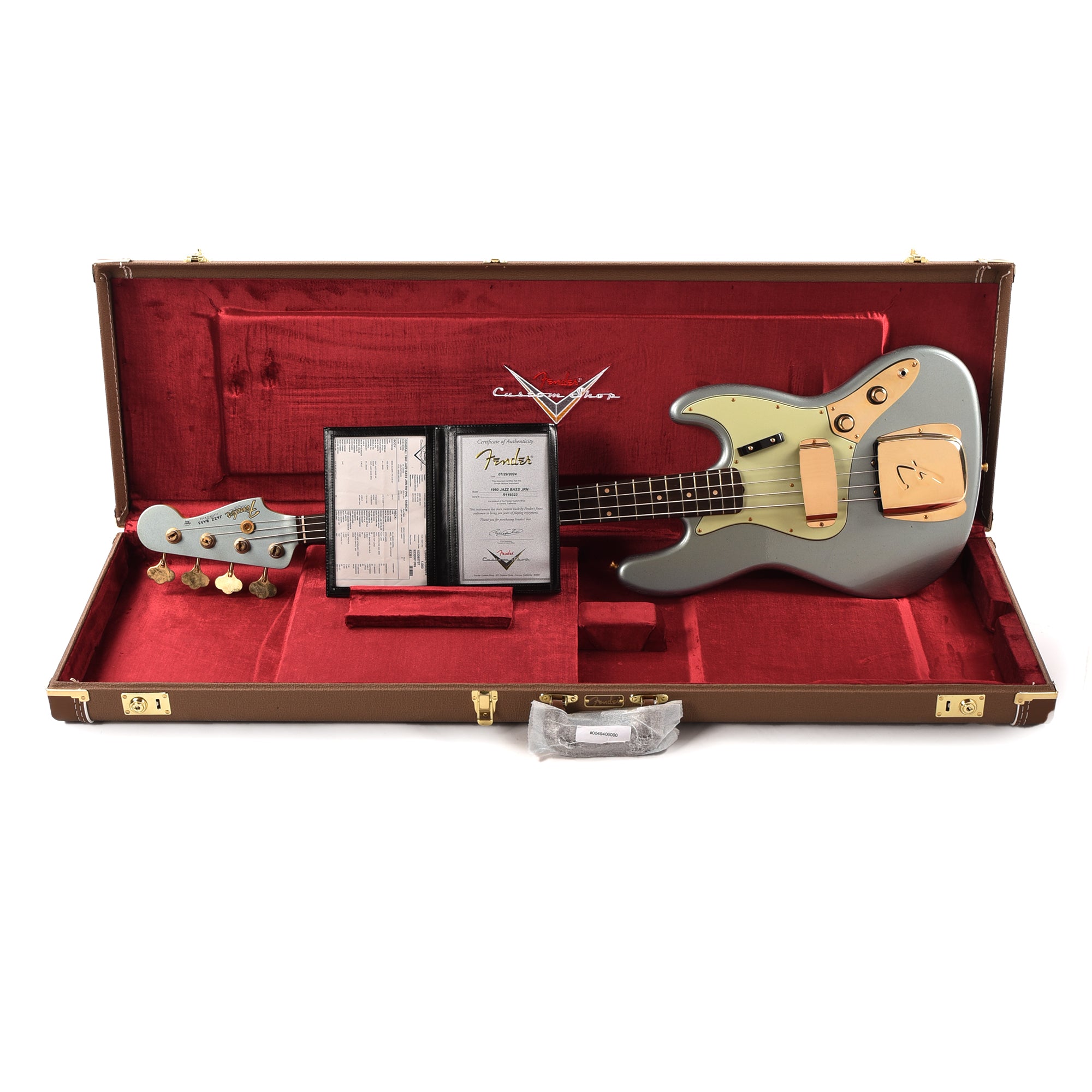 Fender Custom Shop 1960 Jazz Bass Journeyman Relic Super Aged Blue Ice Metallic w/Painted Headcap Bass Guitars / 4-String