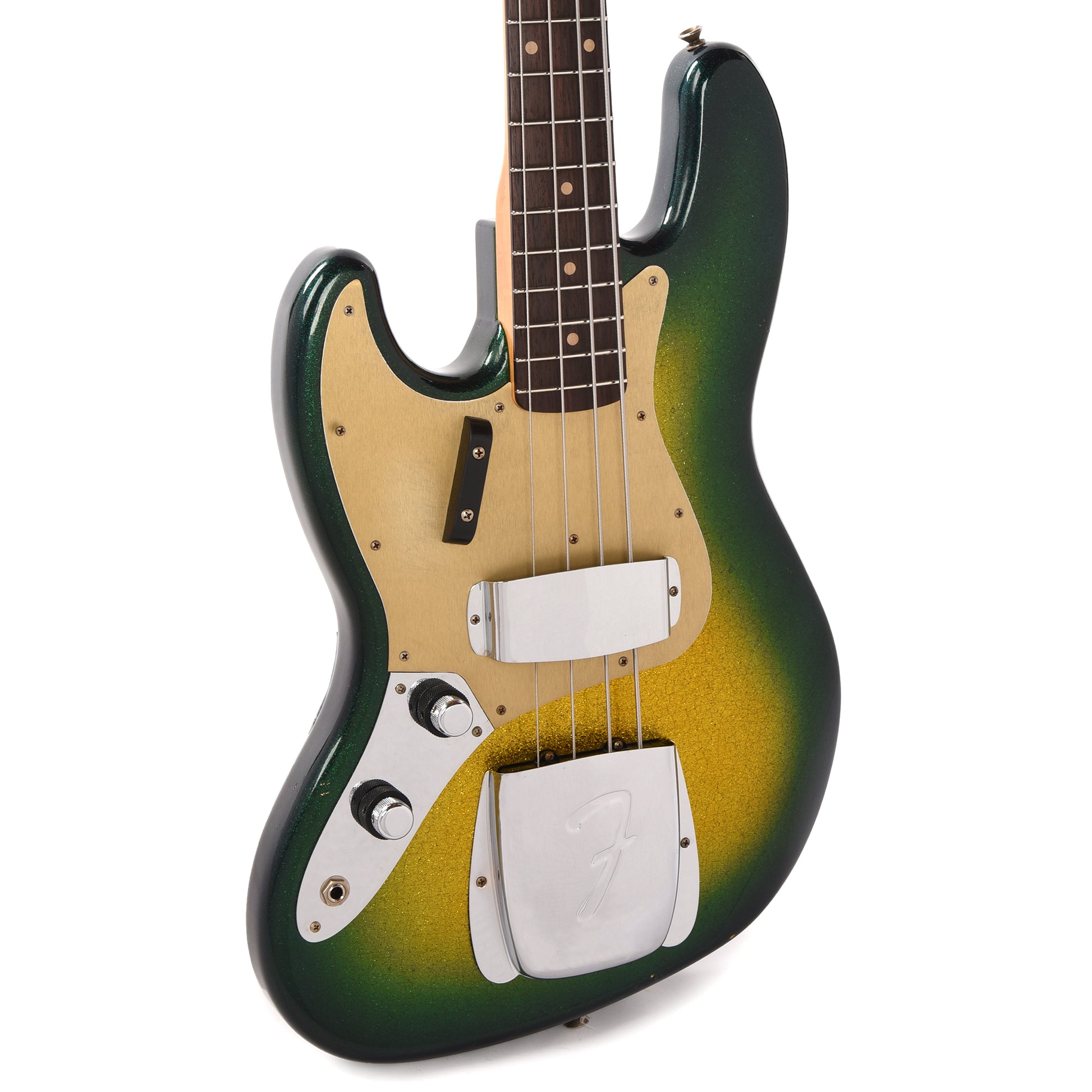 Fender Custom Shop 1960 Jazz Bass LEFTY Journeyman Relic Faded Surf Burst Sparkle Bass Guitars / 4-String