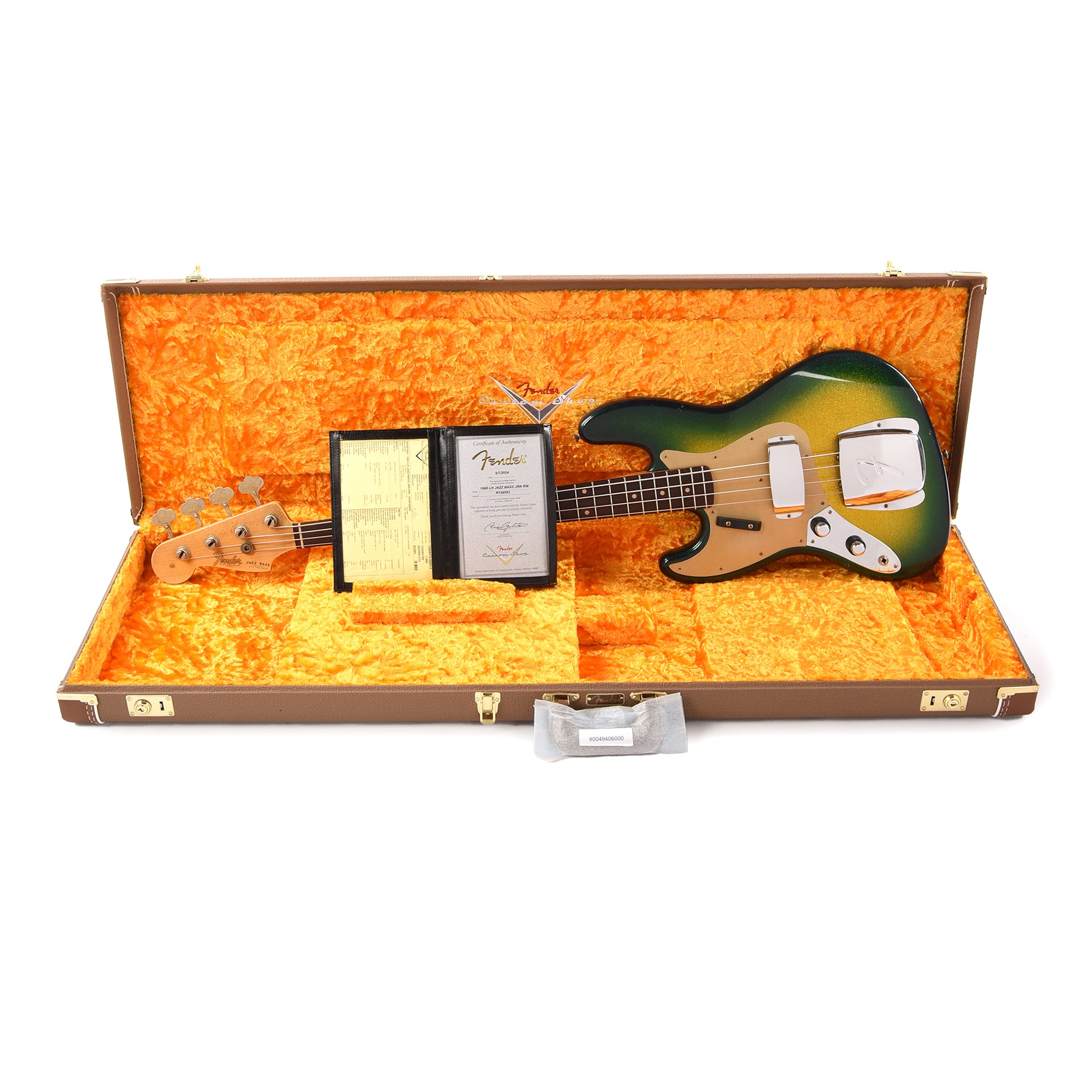 Fender Custom Shop 1960 Jazz Bass LEFTY Journeyman Relic Faded Surf Burst Sparkle Bass Guitars / 4-String
