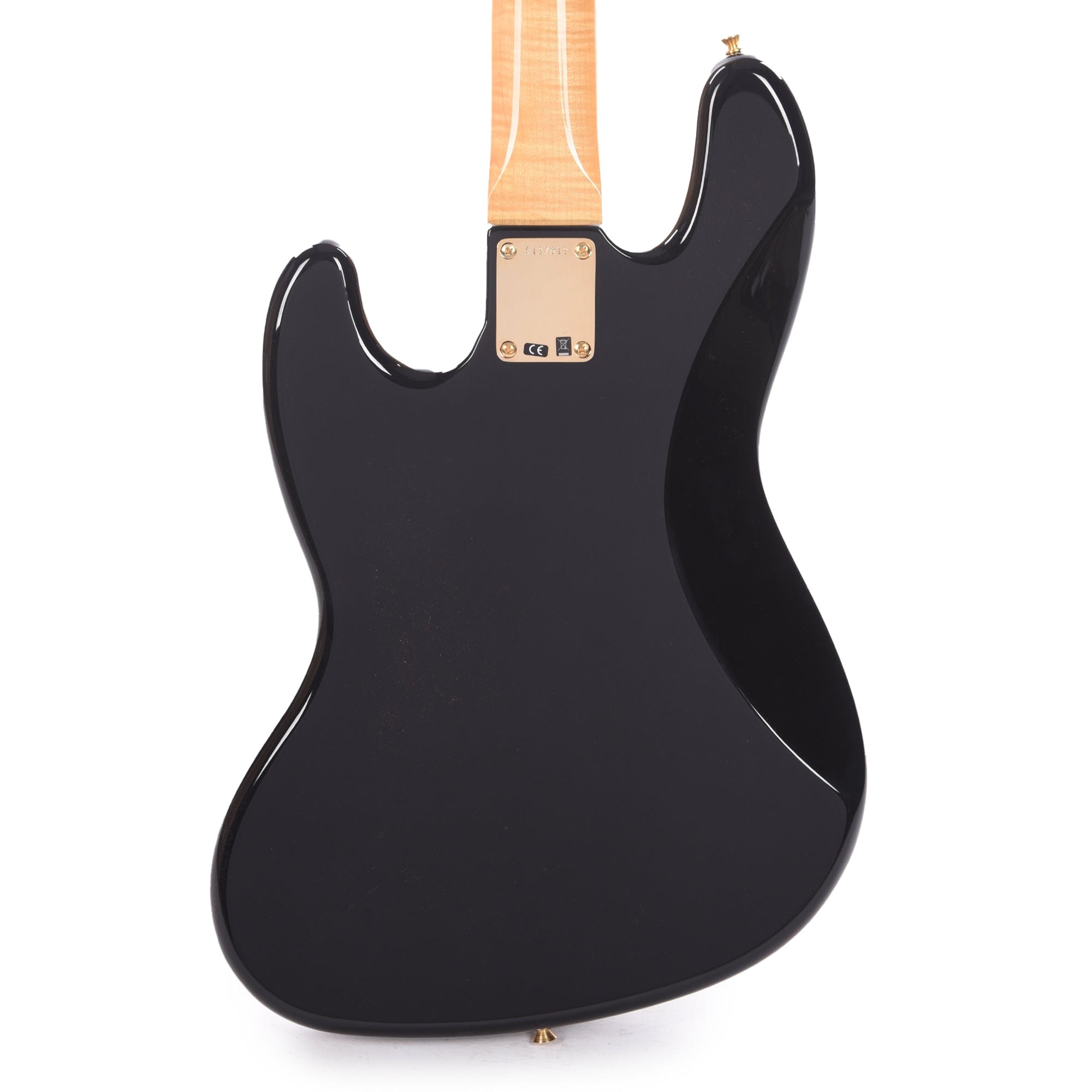 Fender Custom Shop 1960 Jazz Bass NOS Aged Black w/Painted Headcap, AAA Flame Maple Neck, & Gold Hardware Bass Guitars / 4-String