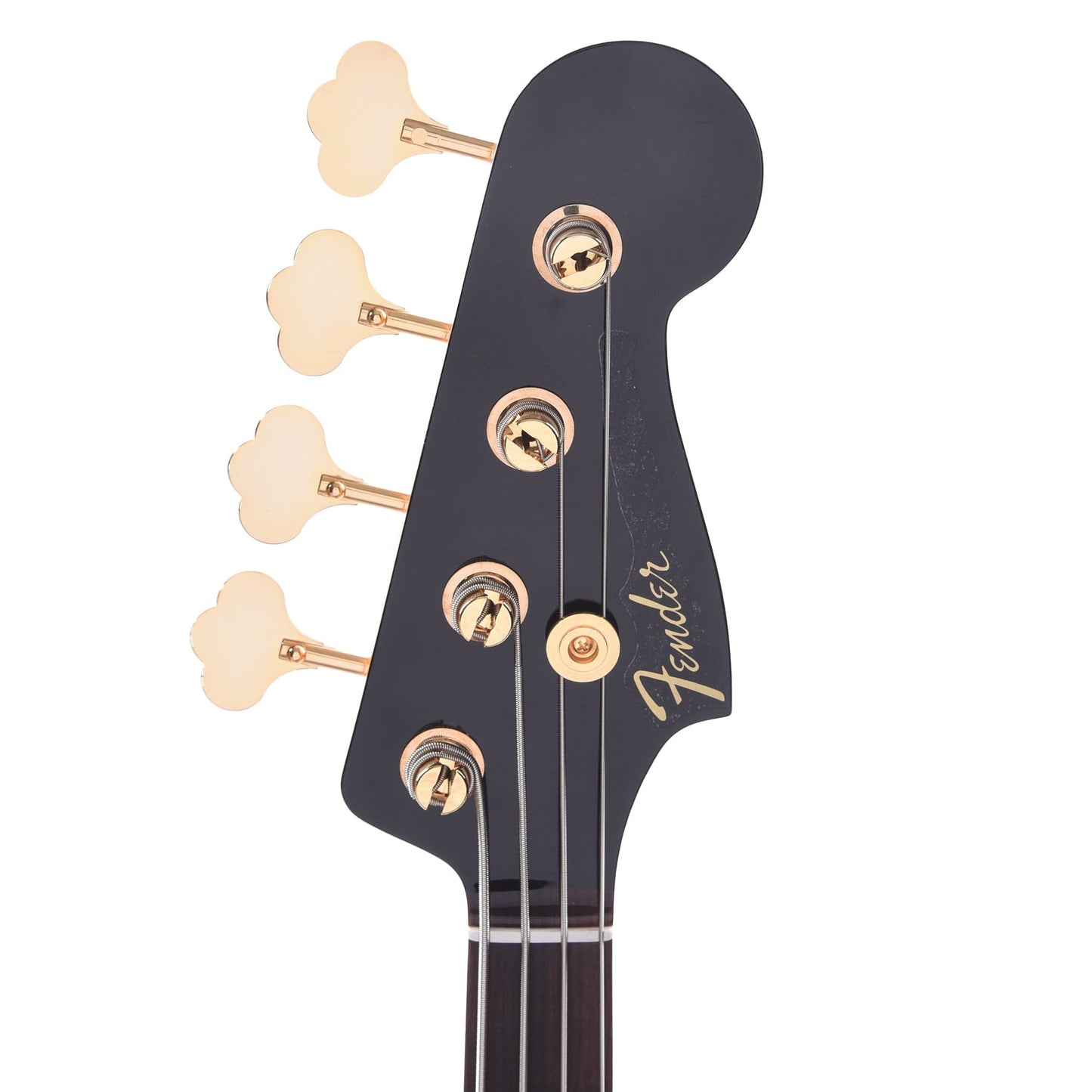 Fender Custom Shop 1960 Jazz Bass NOS Aged Black w/Painted Headcap, AAA Flame Maple Neck, & Gold Hardware Bass Guitars / 4-String