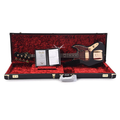 Fender Custom Shop 1960 Jazz Bass NOS Aged Black w/Painted Headcap, AAA Flame Maple Neck, & Gold Hardware Bass Guitars / 4-String
