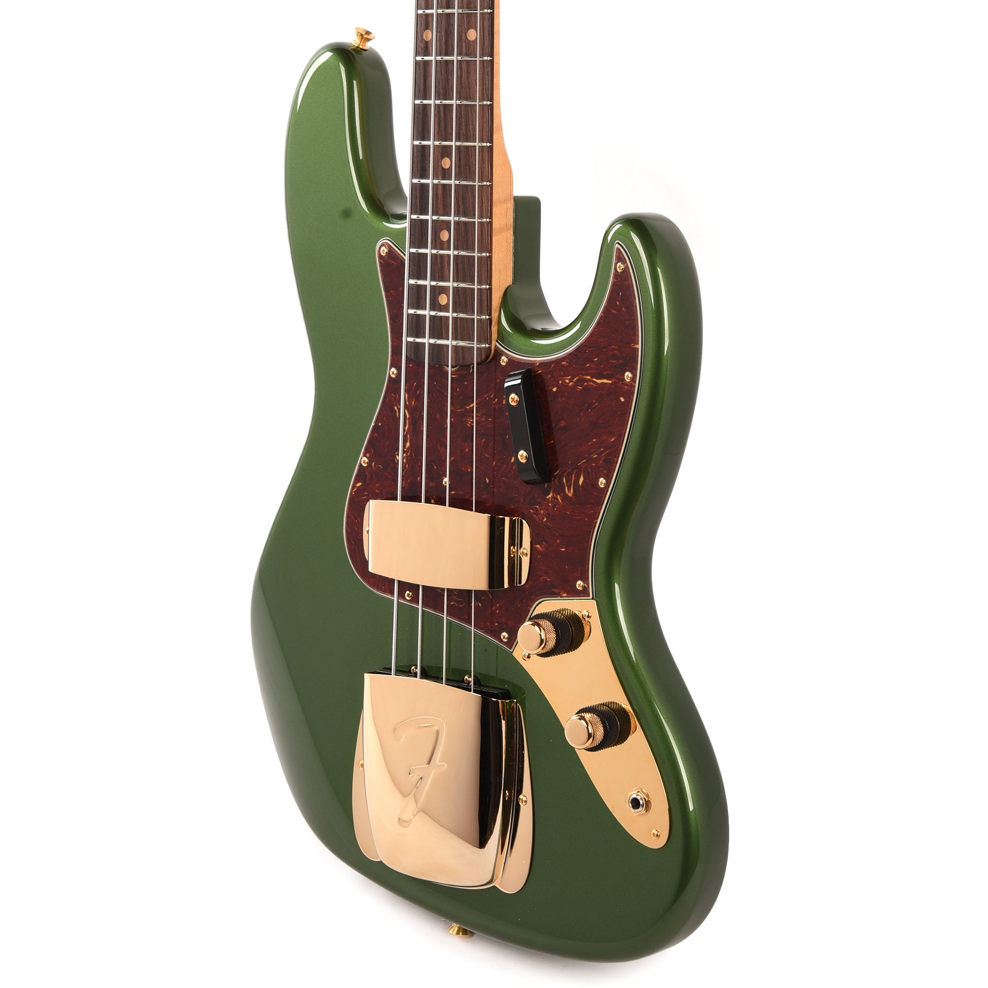 Fender Custom Shop 1960 Jazz Bass NOS Cadillac Green w/Painted Headcap, AAA Flame Maple Neck, & Gold Hardware Bass Guitars / 4-String