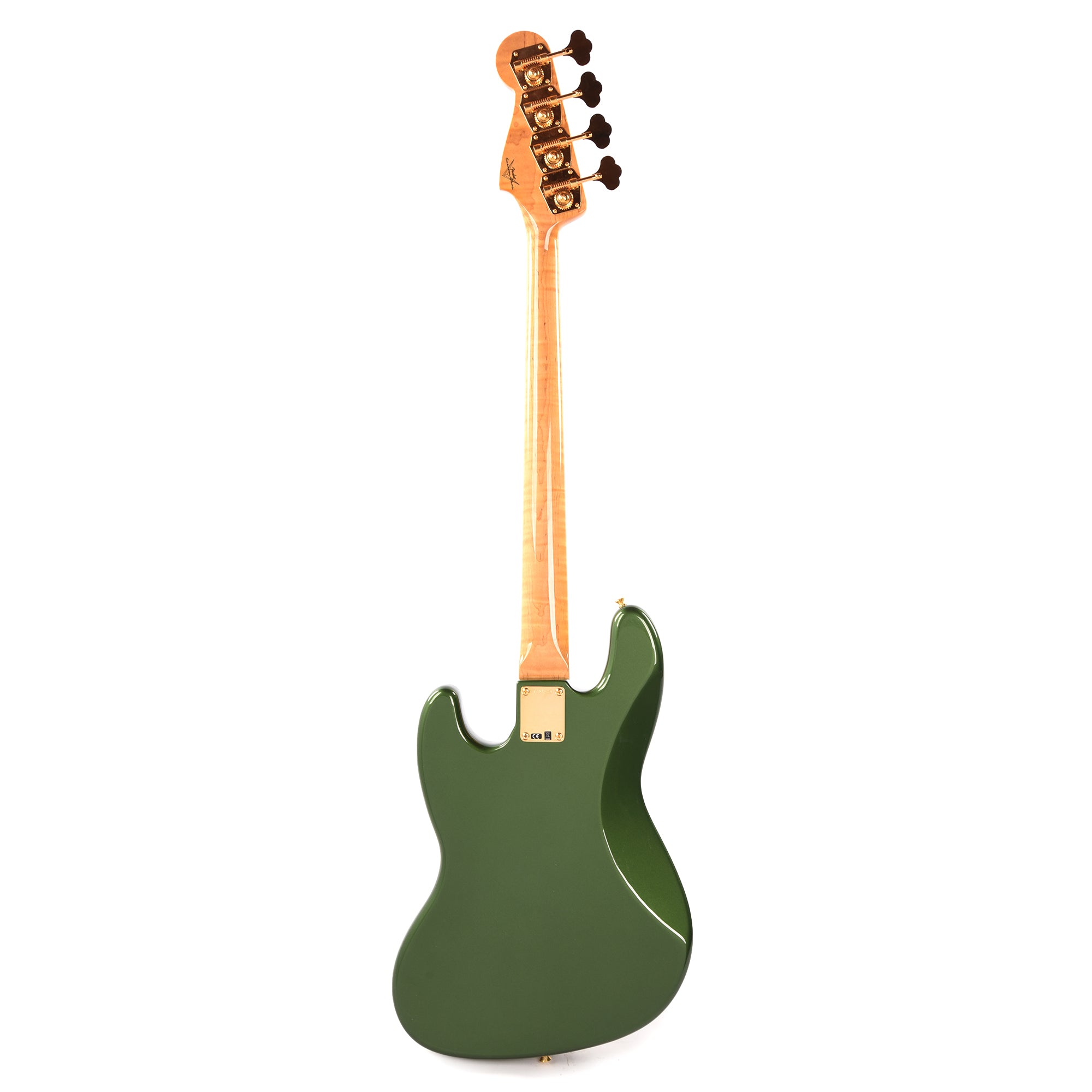 Fender Custom Shop 1960 Jazz Bass NOS Cadillac Green w/Painted Headcap, AAA Flame Maple Neck, & Gold Hardware Bass Guitars / 4-String