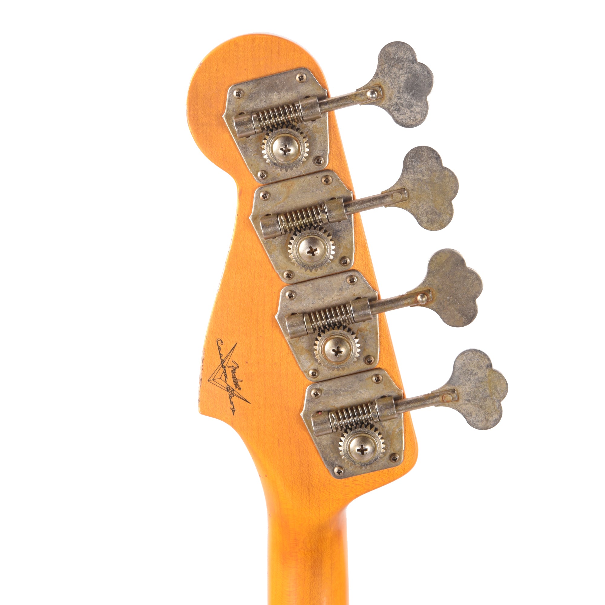 Fender Custom Shop 1960 Jazz Bass Relic Aged Gold Sparkle with Blue Sparkle Burst w/Painted Headcap Bass Guitars / 4-String