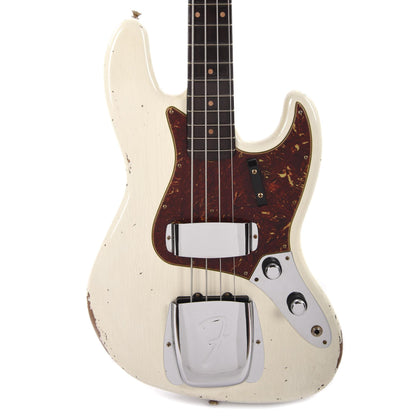 Fender Custom Shop 1960 Jazz Bass Relic Aged Olympic White w/Rosewood Neck Bass Guitars / 4-String