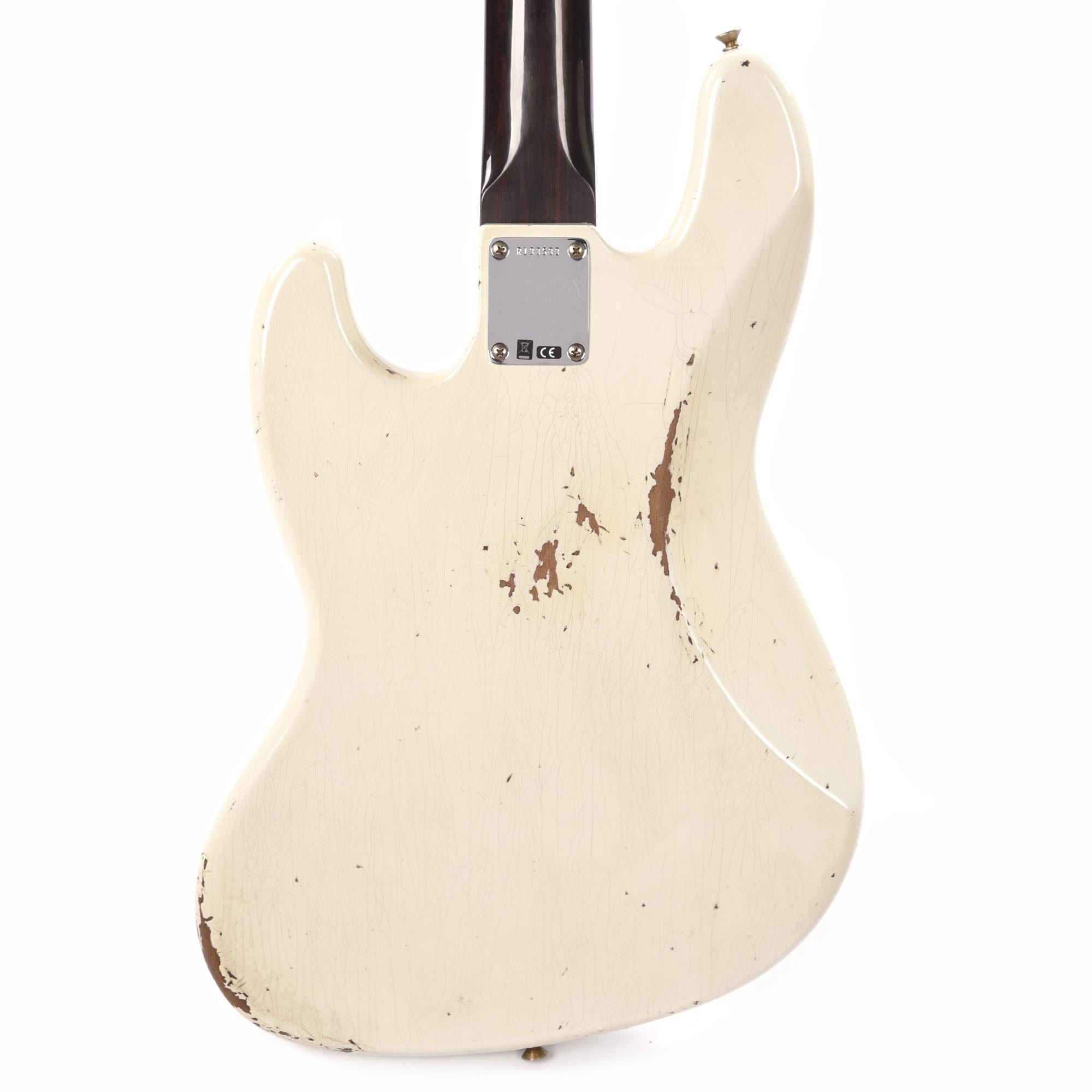 Fender Custom Shop 1960 Jazz Bass Relic Aged Olympic White w/Rosewood Neck Bass Guitars / 4-String