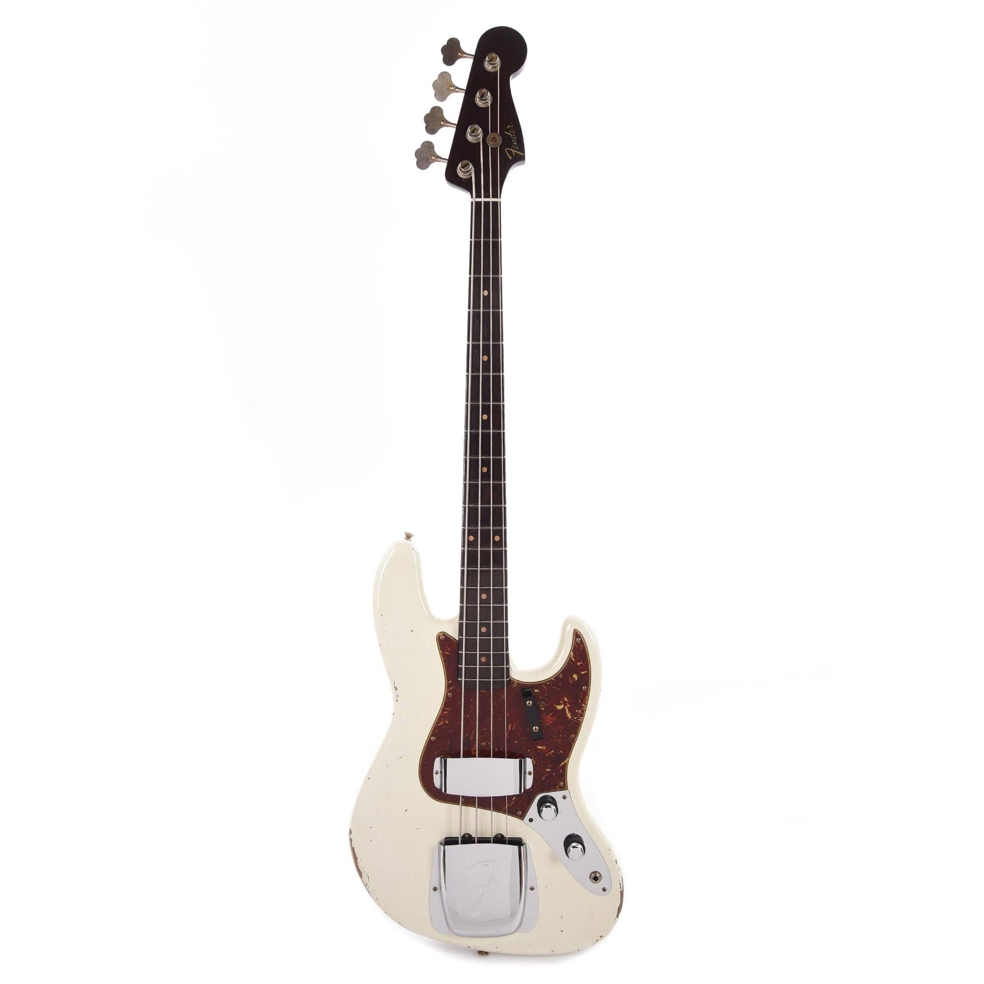 Fender Custom Shop 1960 Jazz Bass Relic Aged Olympic White w/Rosewood Neck Bass Guitars / 4-String