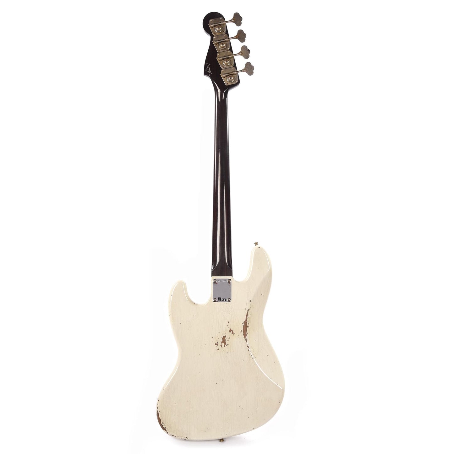 Fender Custom Shop 1960 Jazz Bass Relic Aged Olympic White w/Rosewood Neck Bass Guitars / 4-String