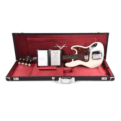 Fender Custom Shop 1960 Jazz Bass Relic Aged Olympic White w/Rosewood Neck Bass Guitars / 4-String