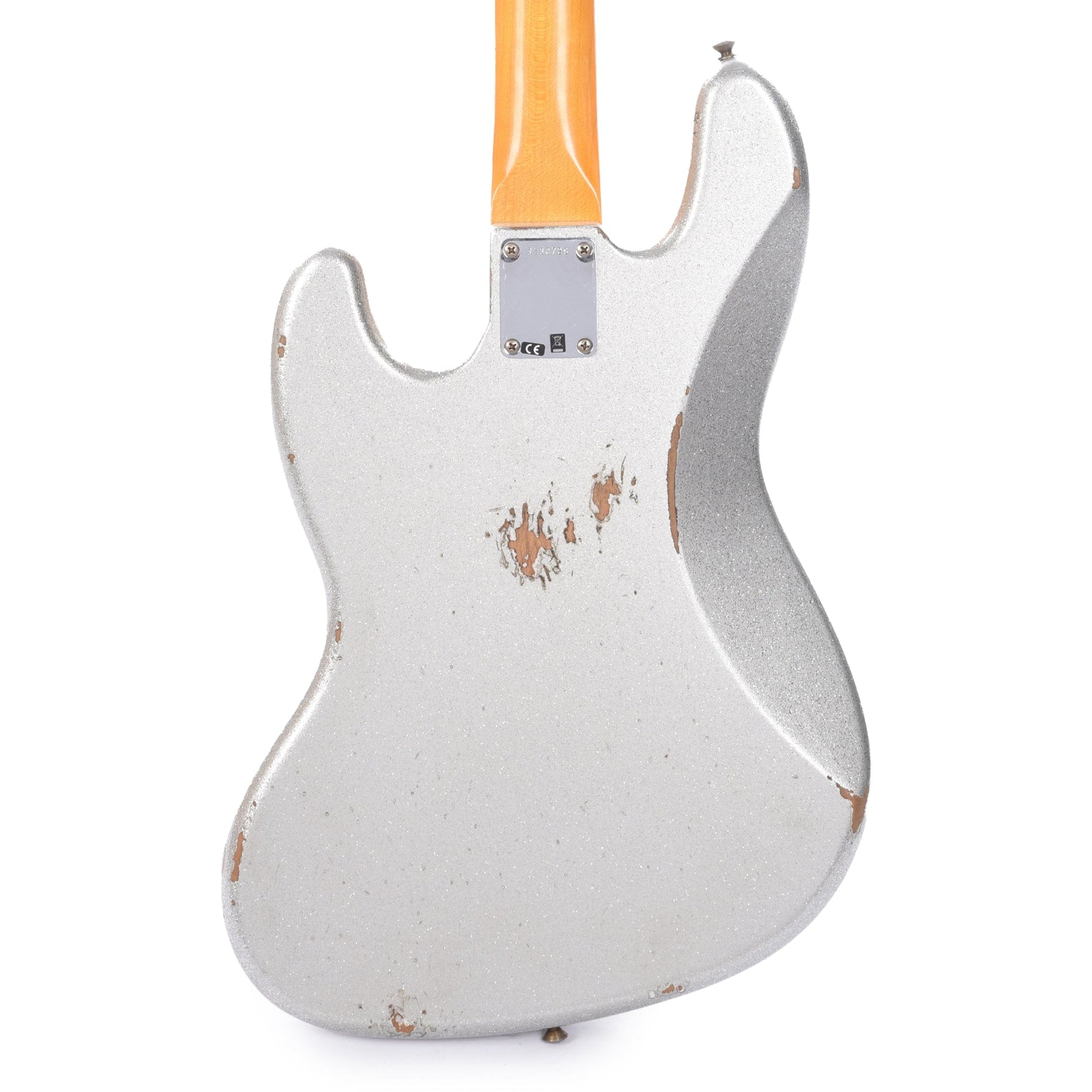 Fender Custom Shop 1960 Jazz Bass Relic Faded Inca Silver Sparkle w/Painted Headcap Bass Guitars / 4-String
