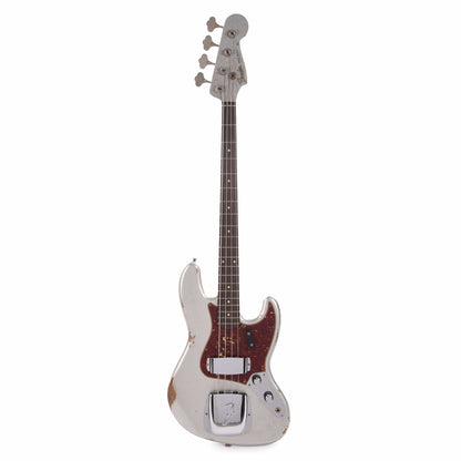 Fender Custom Shop 1960 Jazz Bass Relic Faded Inca Silver Sparkle w/Painted Headcap Bass Guitars / 4-String