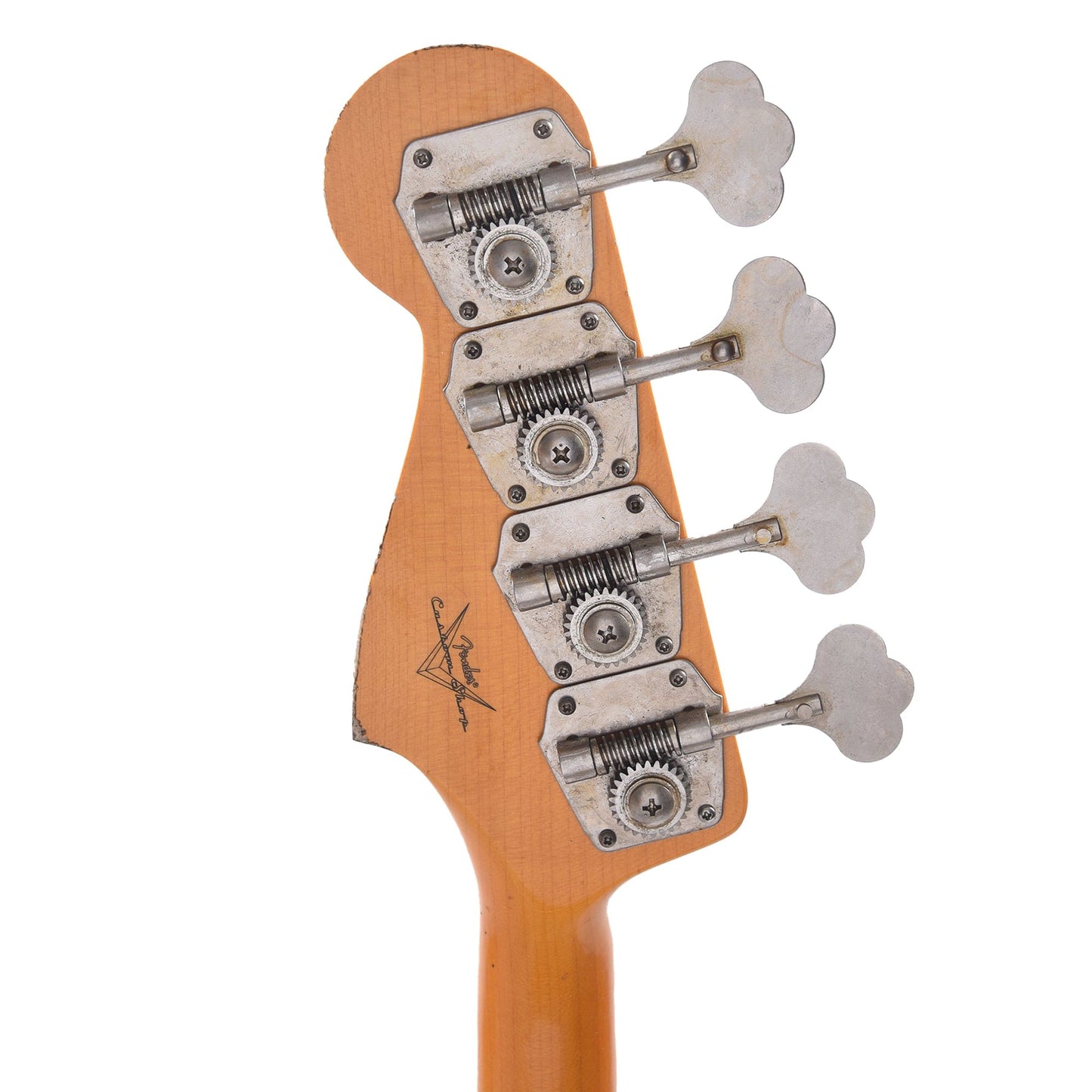 Fender Custom Shop 1960 Jazz Bass Relic Faded Inca Silver Sparkle w/Painted Headcap Bass Guitars / 4-String