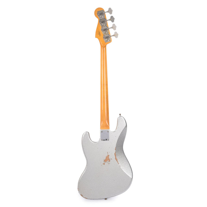 Fender Custom Shop 1960 Jazz Bass Relic Faded Inca Silver Sparkle w/Pa