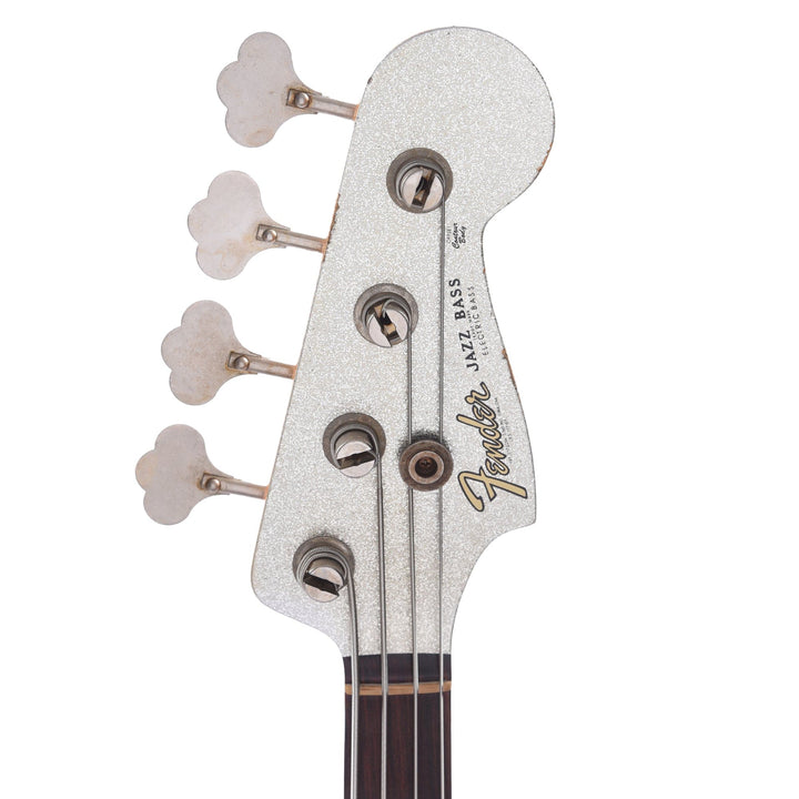 Fender Custom Shop 1960 Jazz Bass Relic Faded Inca Silver Sparkle w/Pa