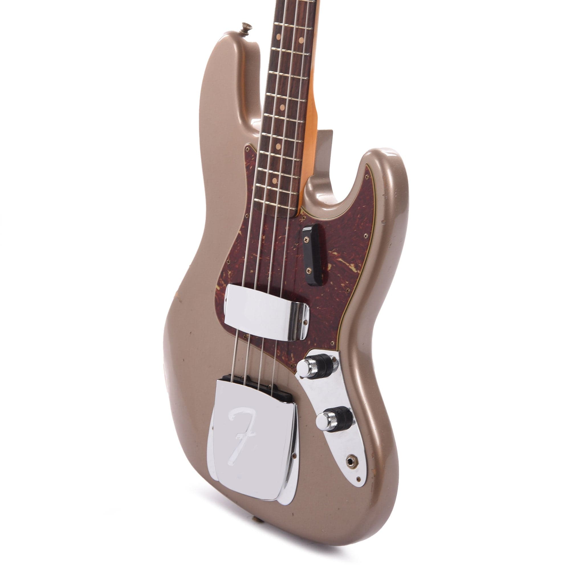 Fender Custom Shop 1960 Jazz Bass Relic Shoreline Gold w/Painted Headcap Bass Guitars / 4-String