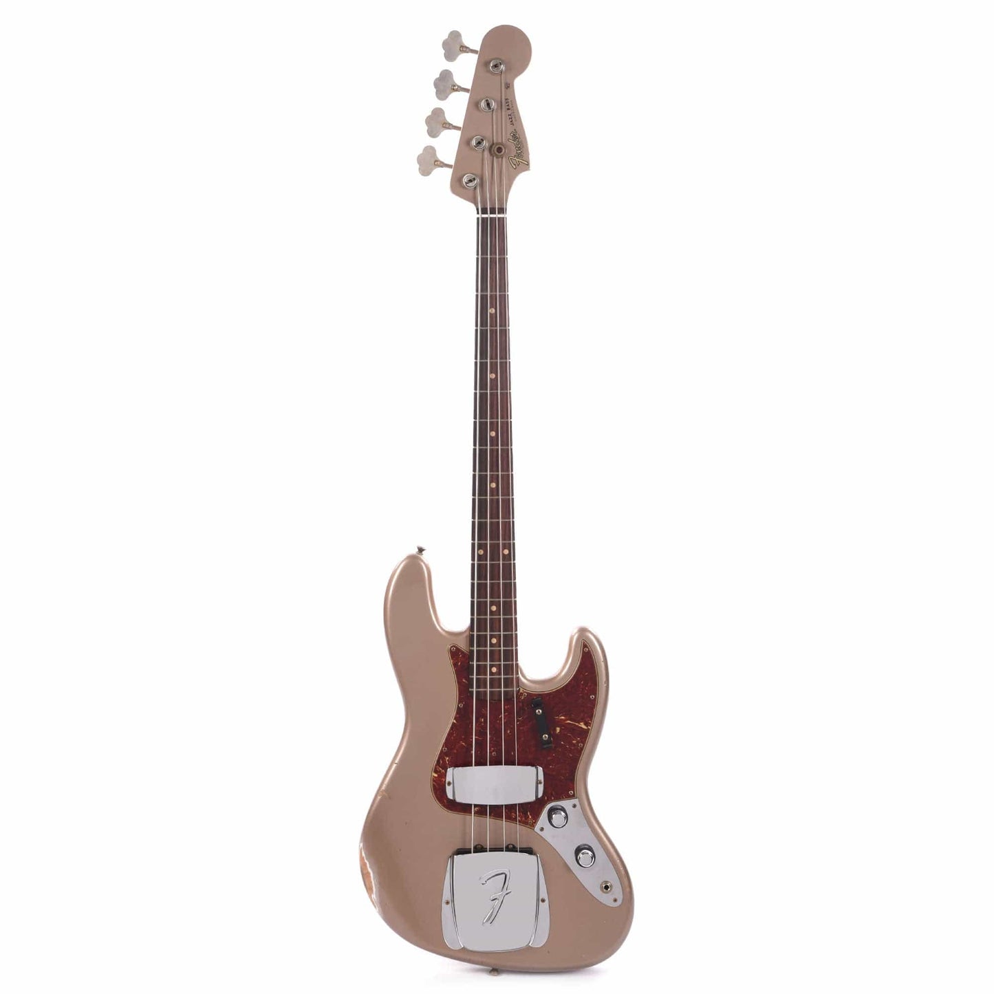 Fender Custom Shop 1960 Jazz Bass Relic Shoreline Gold w/Painted Headcap Bass Guitars / 4-String