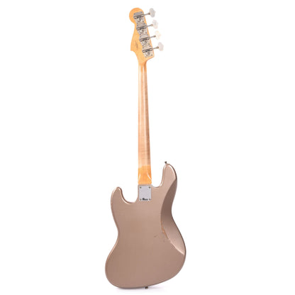 Fender Custom Shop 1960 Jazz Bass Relic Shoreline Gold w/Painted Headcap Bass Guitars / 4-String