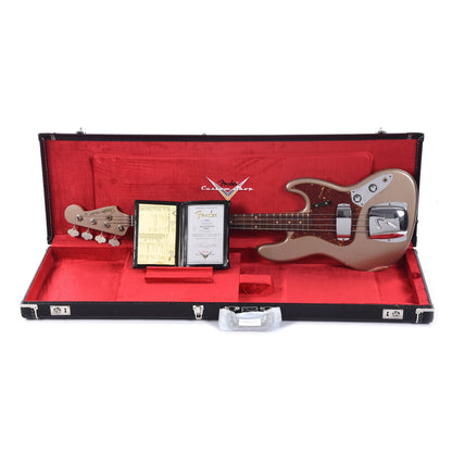Fender Custom Shop 1960 Jazz Bass Relic Shoreline Gold w/Painted Headcap Bass Guitars / 4-String