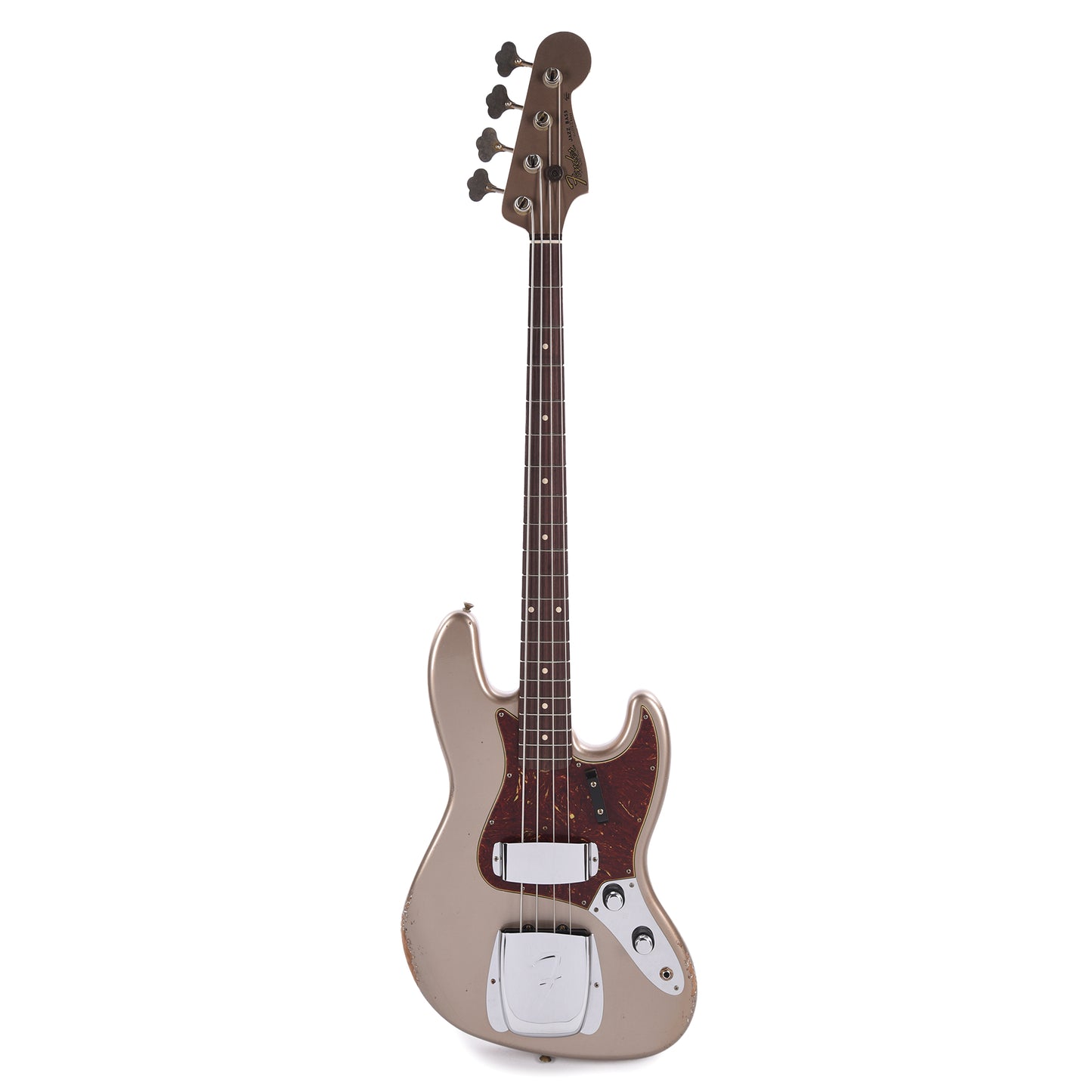 Fender Custom Shop 1960 Jazz Bass Relic Shoreline Gold w/Painted Headcap Bass Guitars / 4-String