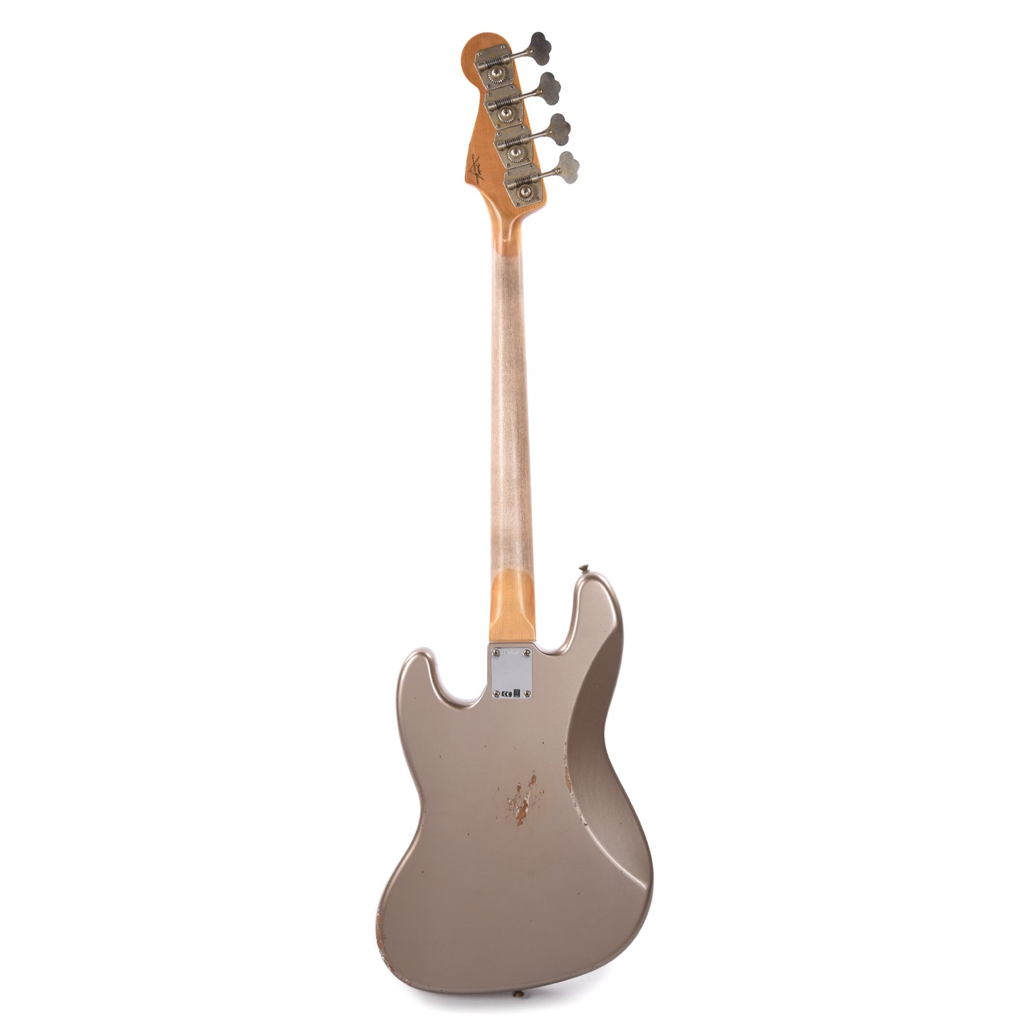 Fender Custom Shop 1960 Jazz Bass Relic Shoreline Gold w/Painted Headcap Bass Guitars / 4-String