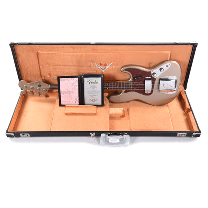 Fender Custom Shop 1960 Jazz Bass Relic Shoreline Gold w/Painted Headcap Bass Guitars / 4-String
