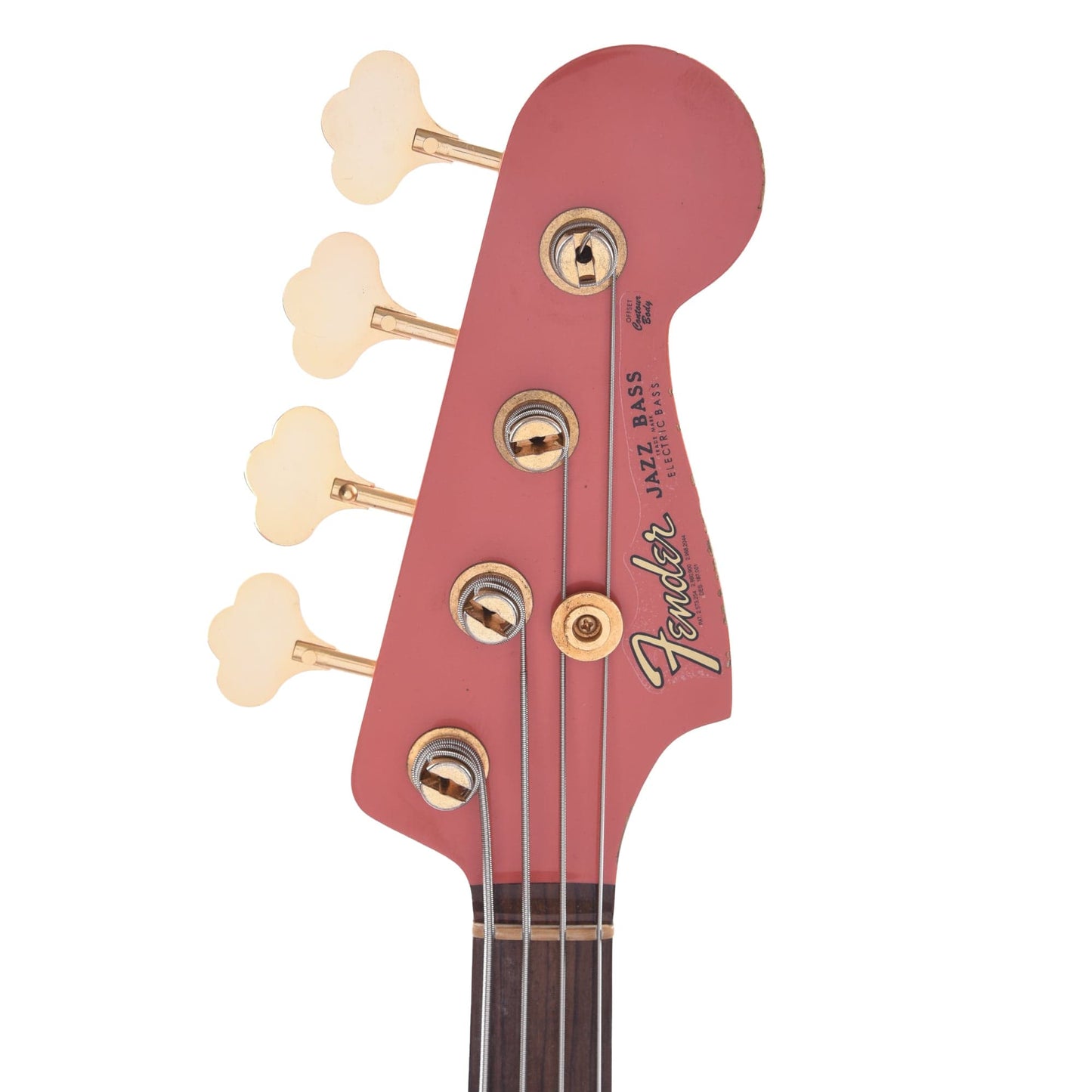 Fender Custom Shop 1960 Jazz Bass Relic Super Faded/Aged Tahitian Coral w/Painted Headcap & Gold Hardware Bass Guitars / 4-String