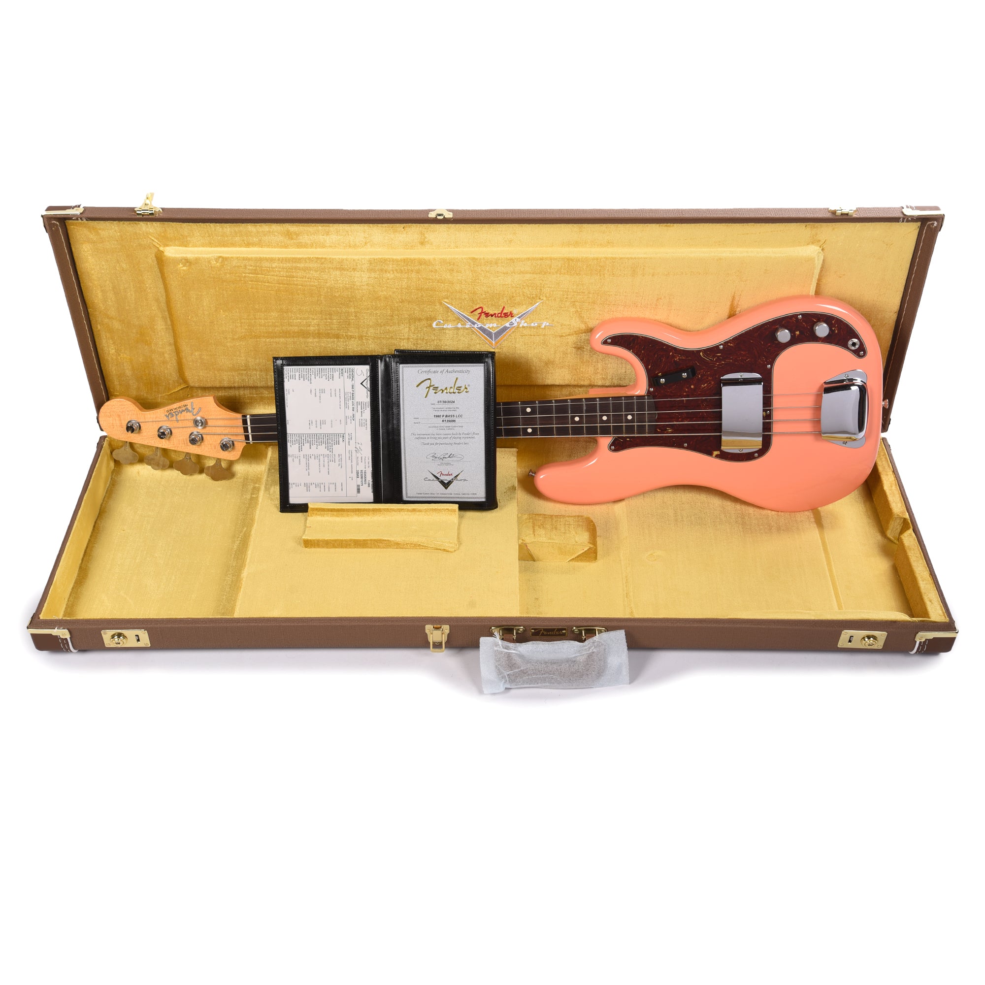 Fender Custom Shop 1960 Precision Bass Deluxe Closet Classic Faded Pacific Peach Bass Guitars / 4-String