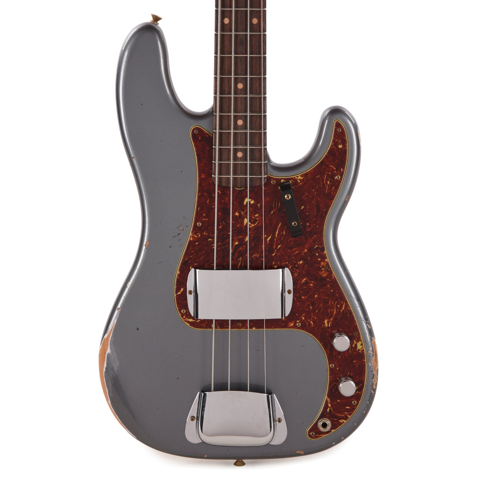 Fender Custom Shop 1960 Precision Bass Relic Super Faded Aged Charcoal Frost Metallic Bass Guitars / 4-String