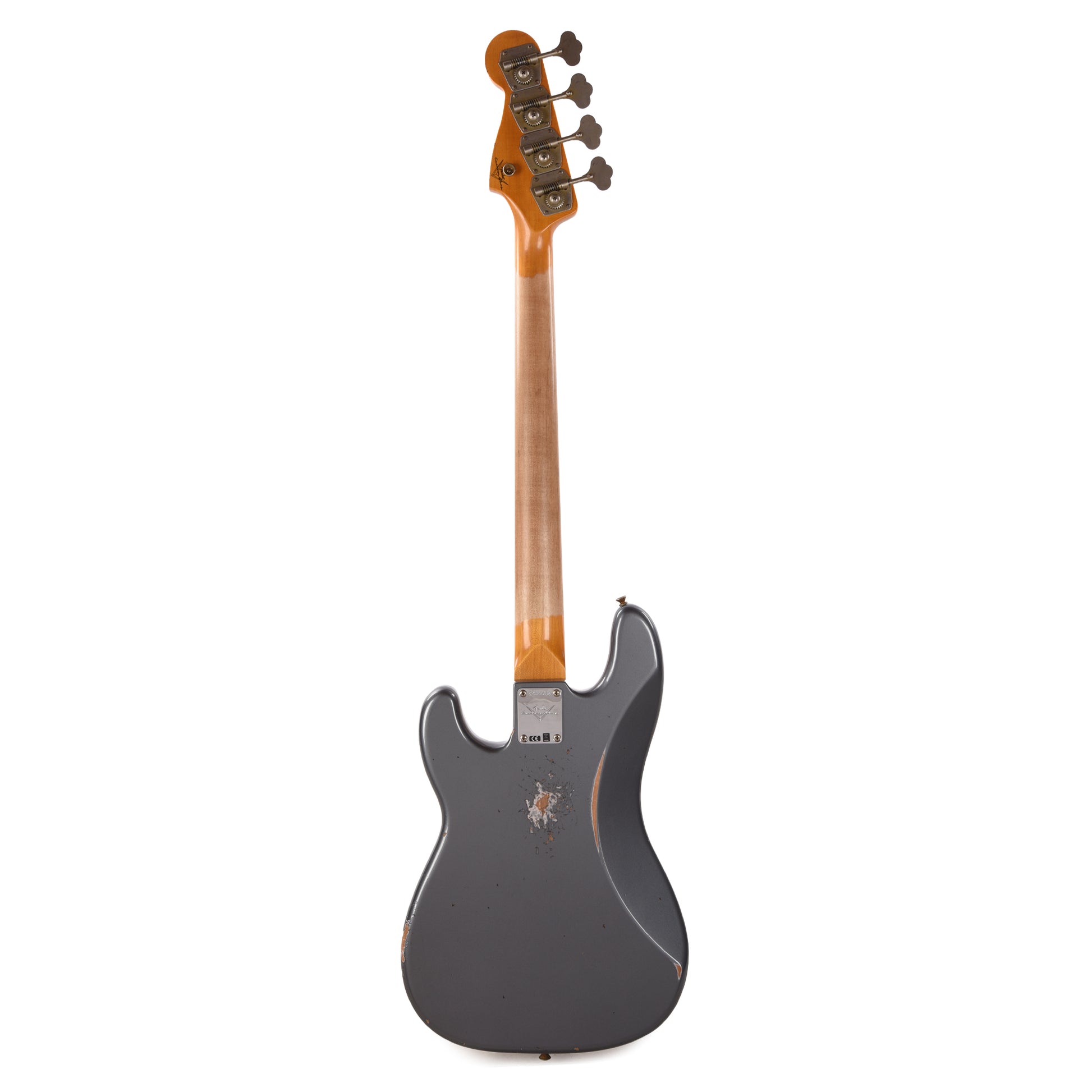 Fender Custom Shop 1960 Precision Bass Relic Super Faded Aged Charcoal Frost Metallic Bass Guitars / 4-String