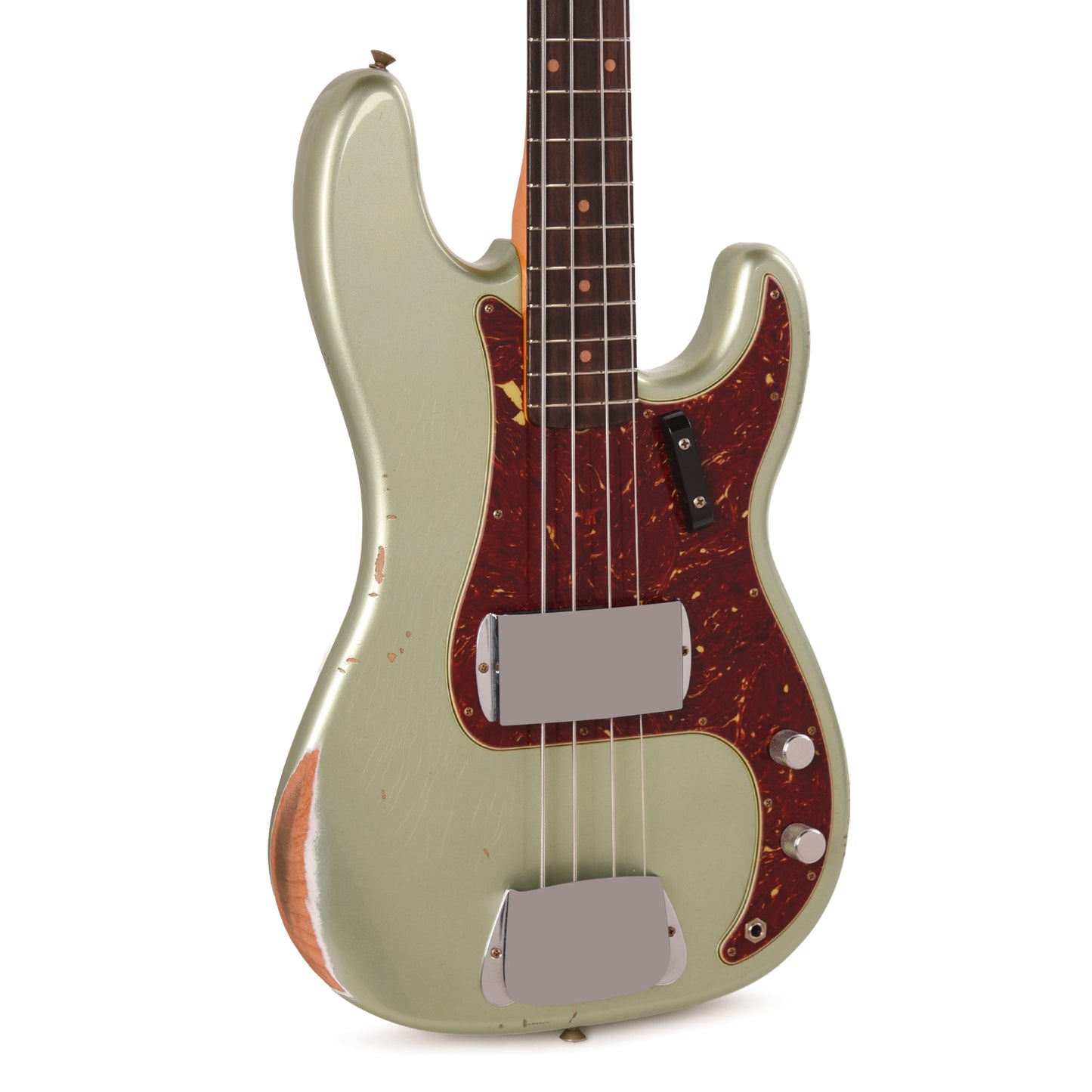 Fender Custom Shop 1960 Precision Bass Relic Super Faded Aged Sage Green Metallic Bass Guitars / 4-String