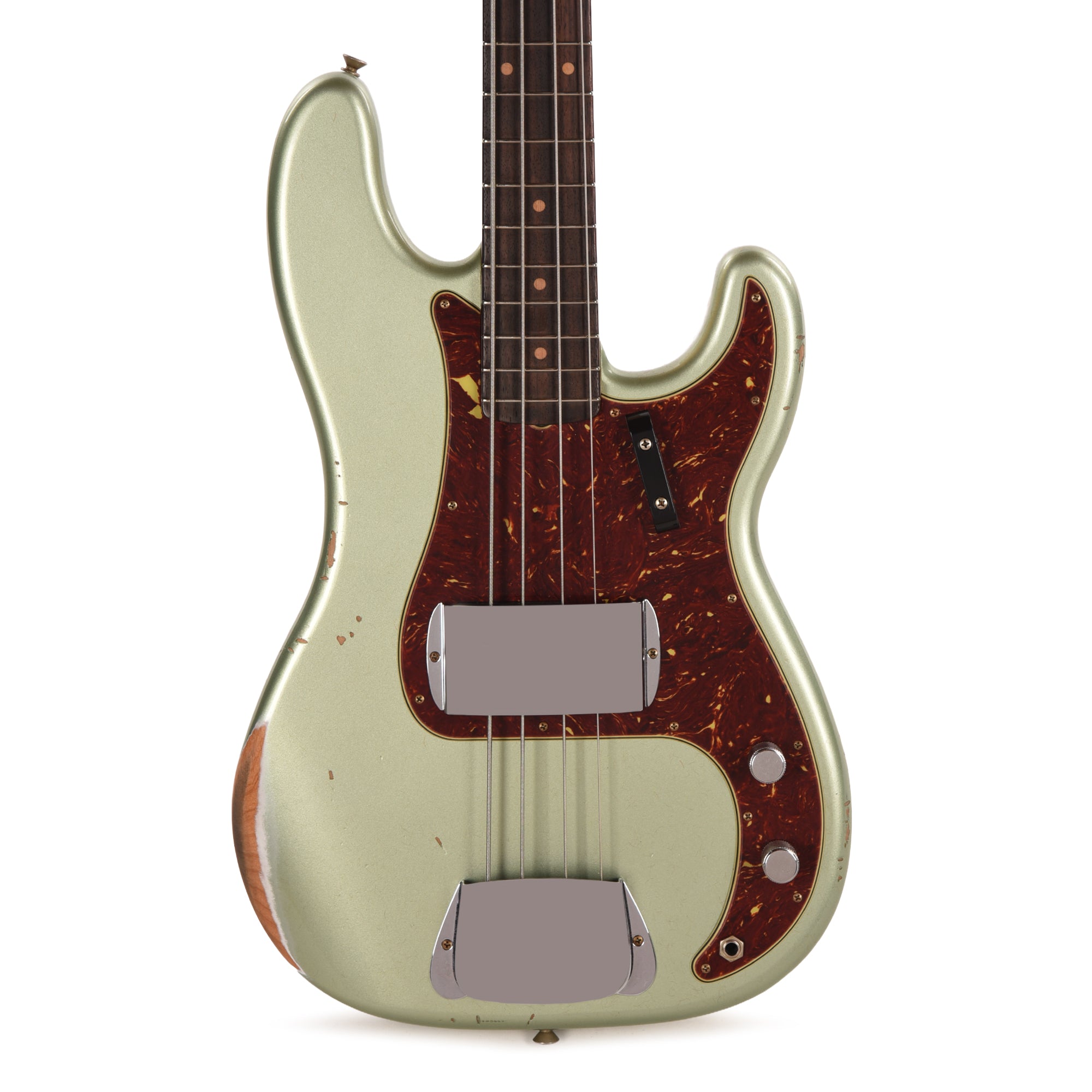 Fender Custom Shop 1960 Precision Bass Relic Super Faded Aged Sage Green Metallic Bass Guitars / 4-String