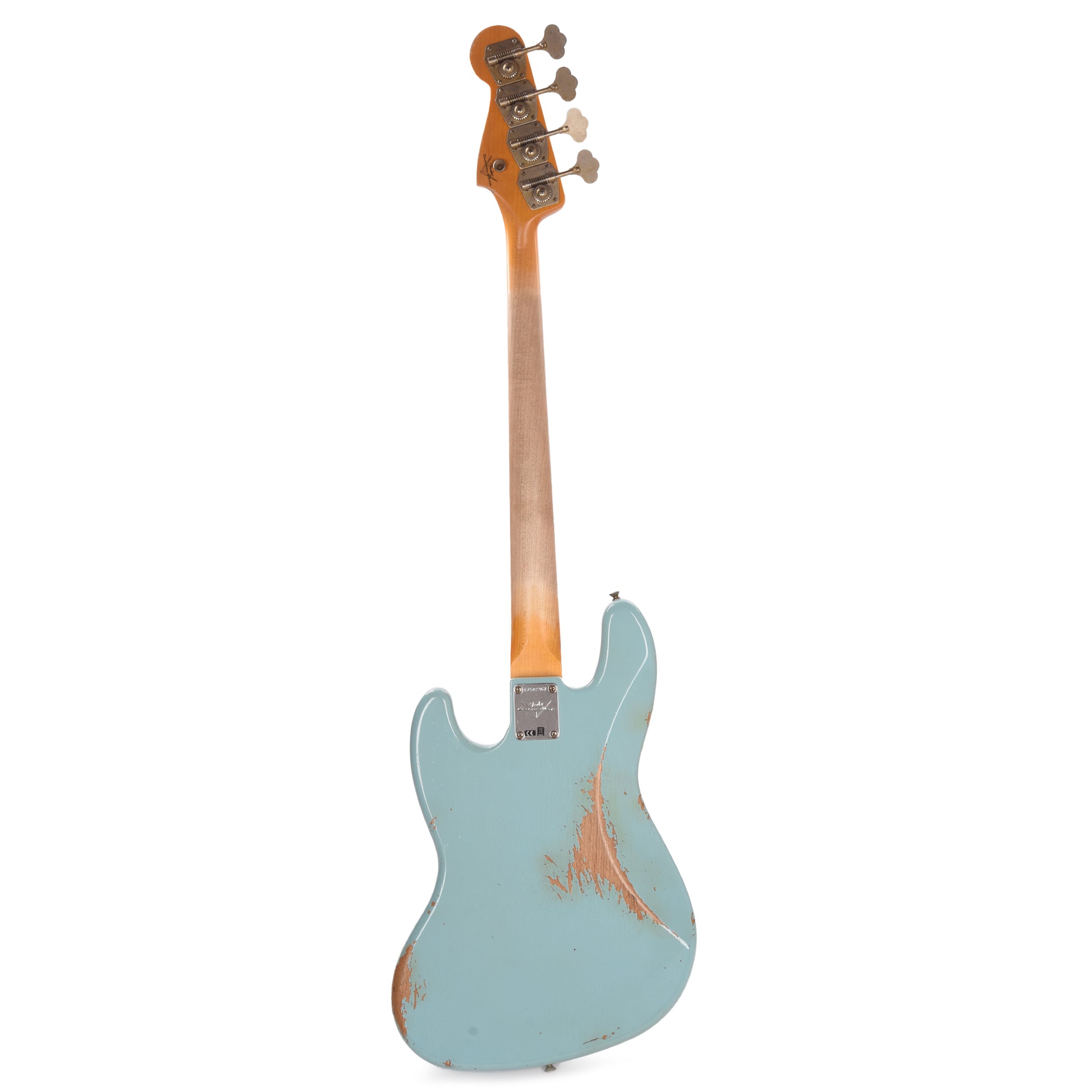 Fender Custom Shop 1961 Jazz Bass Heavy Relic Faded Aged Daphne Blue Bass Guitars / 4-String