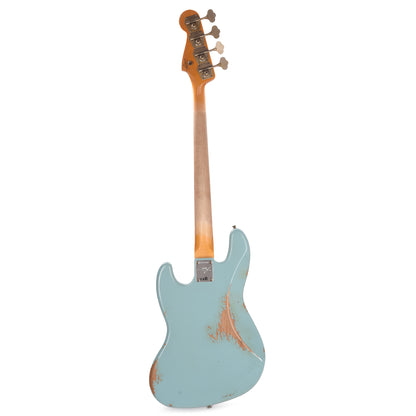 Fender Custom Shop 1961 Jazz Bass Heavy Relic Faded Aged Daphne Blue Bass Guitars / 4-String