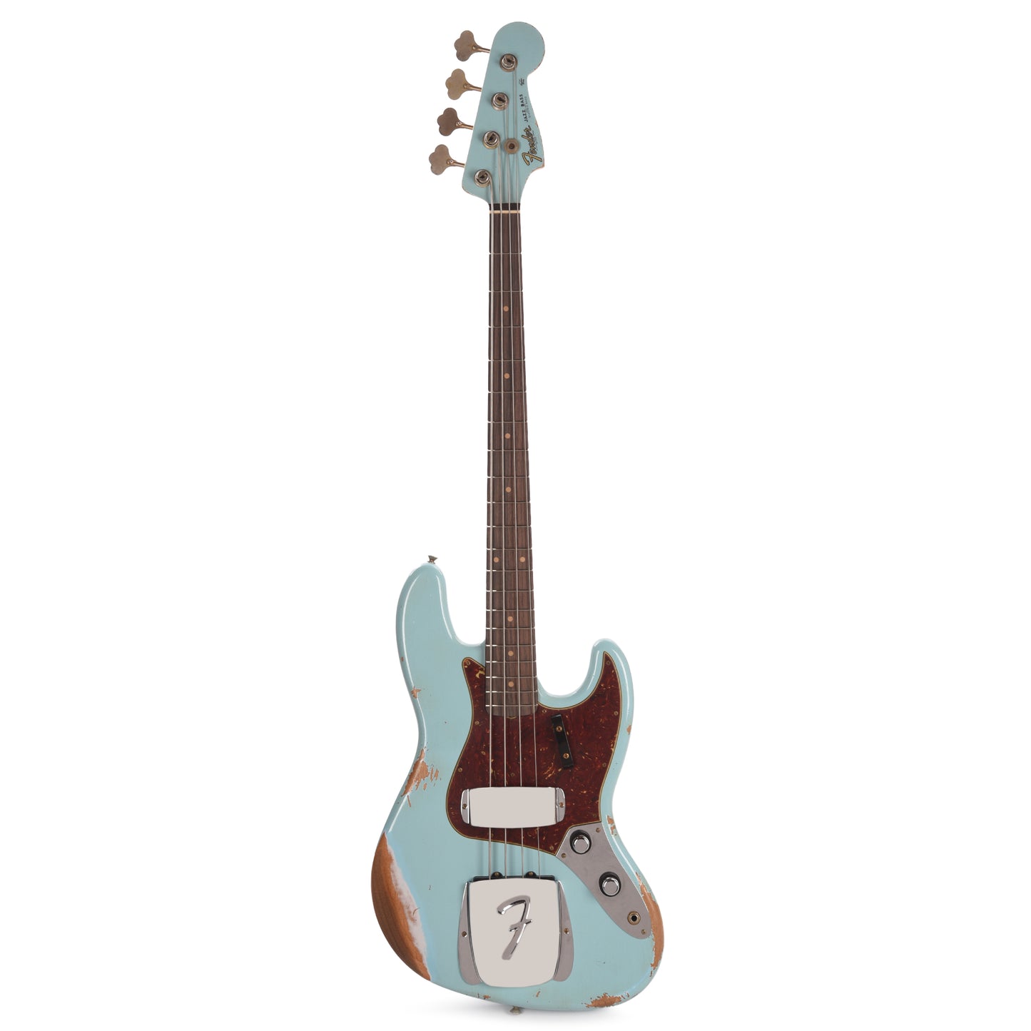 Fender Custom Shop 1961 Jazz Bass Heavy Relic Faded Aged Daphne Blue Bass Guitars / 4-String