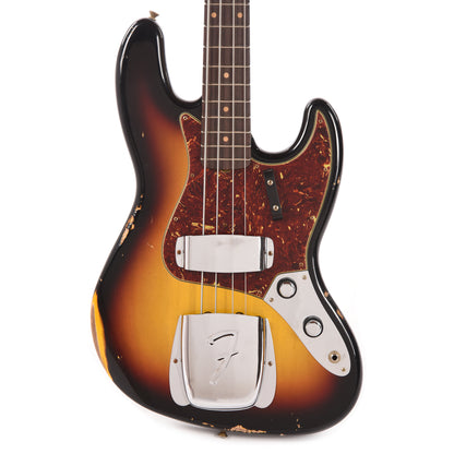 Fender Custom Shop 1962 Jazz Bass Relic 3-Color Sunburst Bass Guitars / 4-String