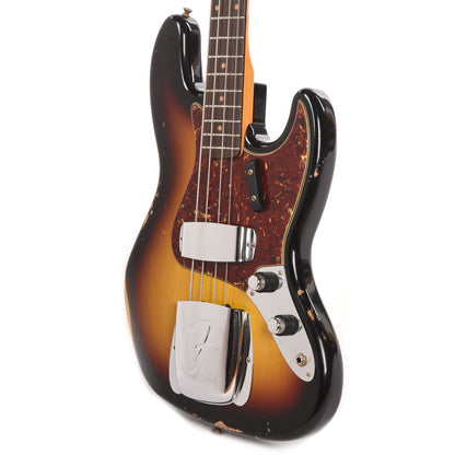 Fender Custom Shop 1962 Jazz Bass Relic 3-Color Sunburst Bass Guitars / 4-String