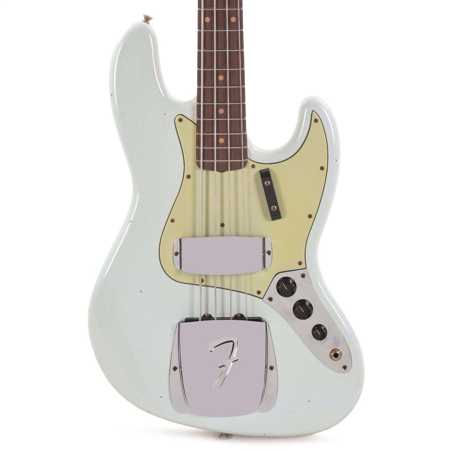 Fender Custom Shop 1963 Jazz Bass Journeyman Relic Faded Aged Sonic Blue Bass Guitars / 4-String