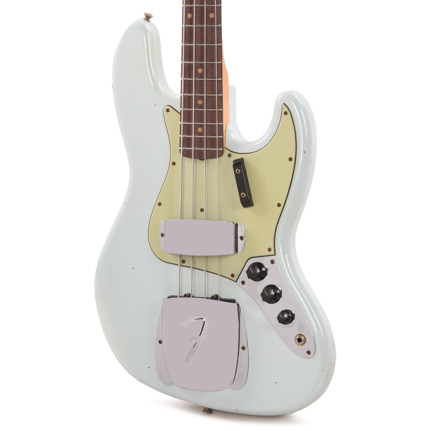 Fender Custom Shop 1963 Jazz Bass Journeyman Relic Faded Aged Sonic Blue Bass Guitars / 4-String