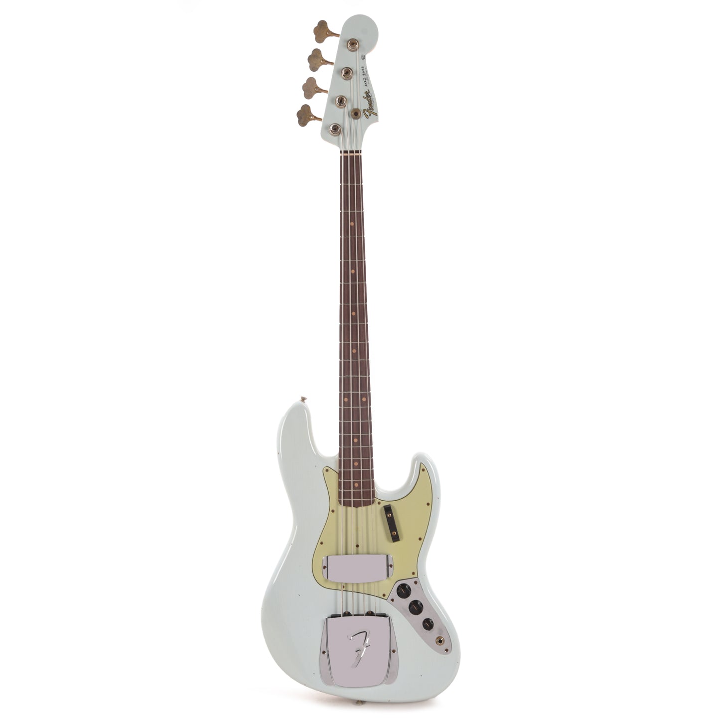 Fender Custom Shop 1963 Jazz Bass Journeyman Relic Faded Aged Sonic Blue Bass Guitars / 4-String