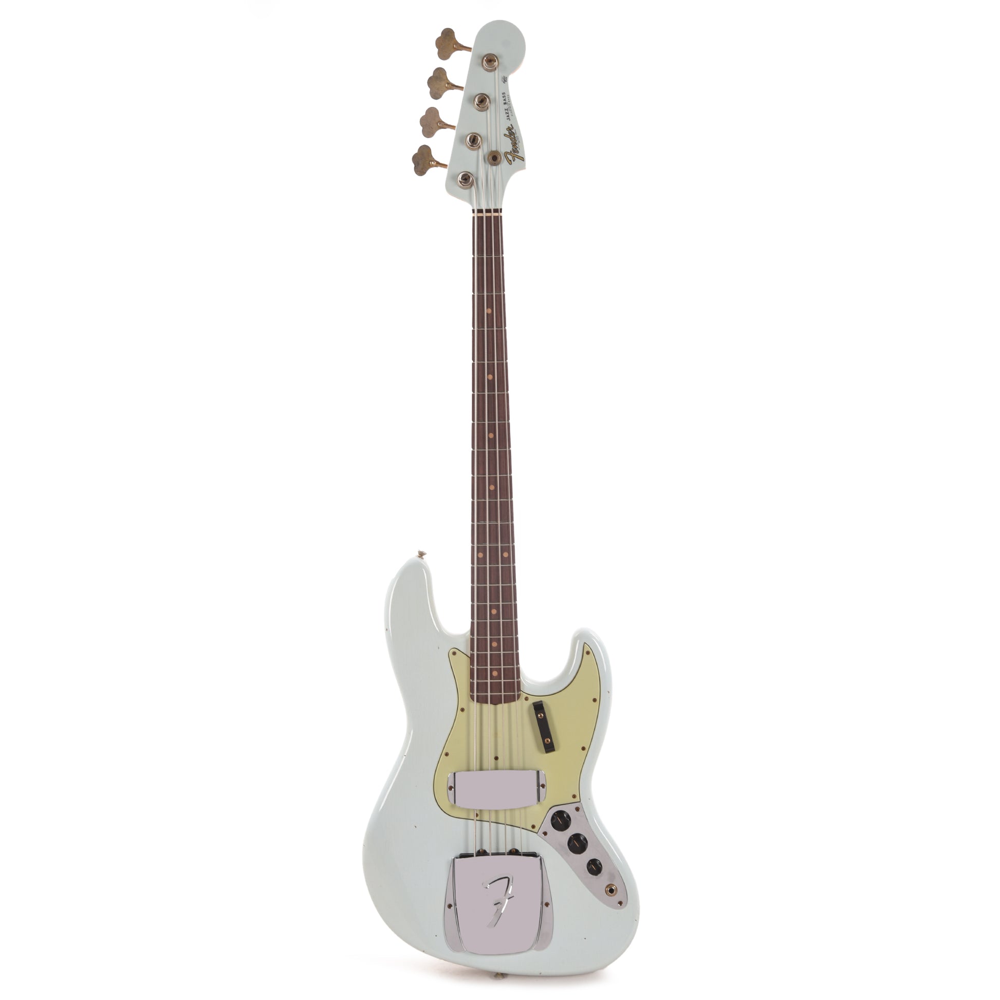 Fender Custom Shop 1963 Jazz Bass Journeyman Relic Faded Aged Sonic Blue Bass Guitars / 4-String